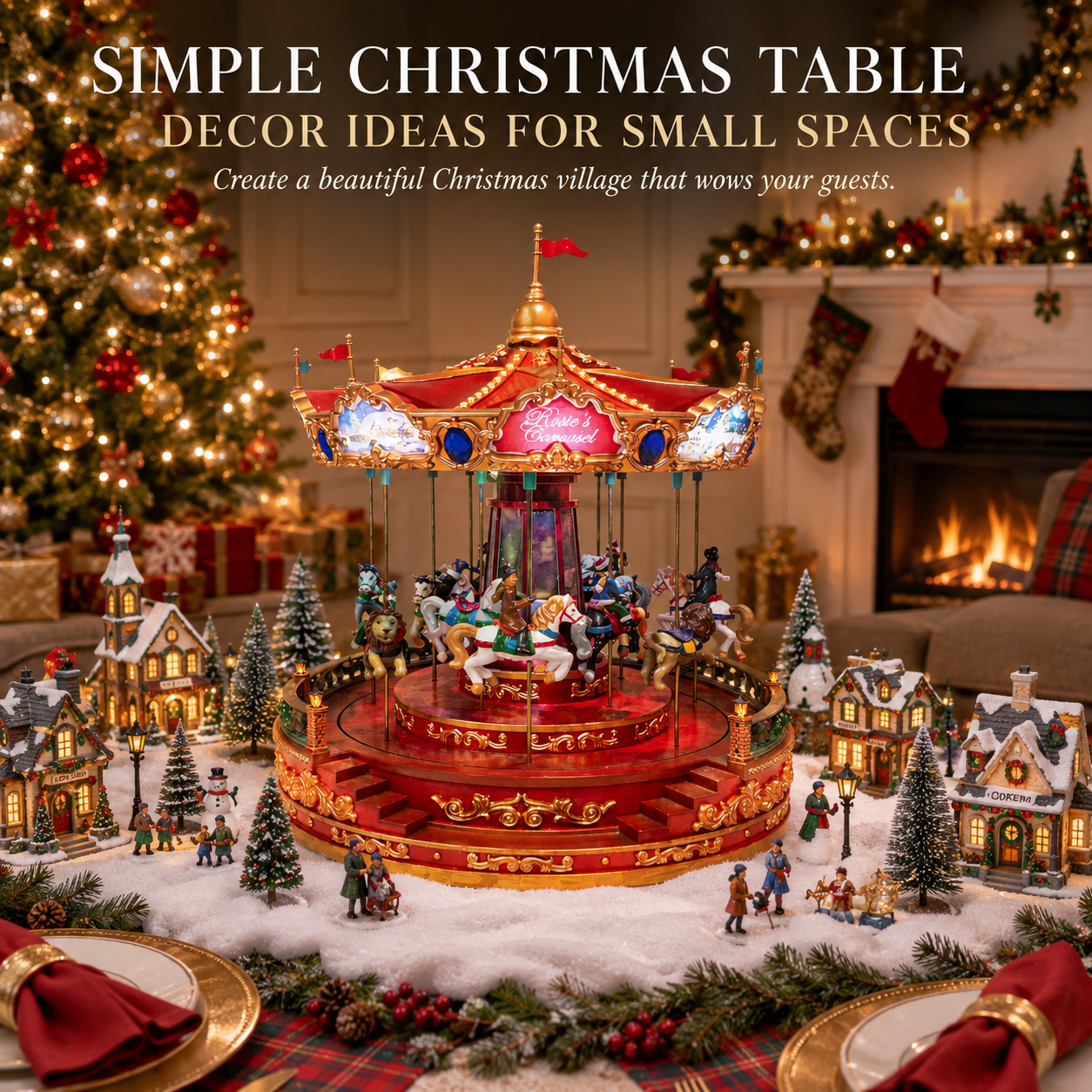Simple Christmas Table Decor Ideas for Small Spaces