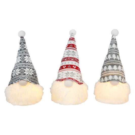 Christmas Gnome Decorations with LED Lights