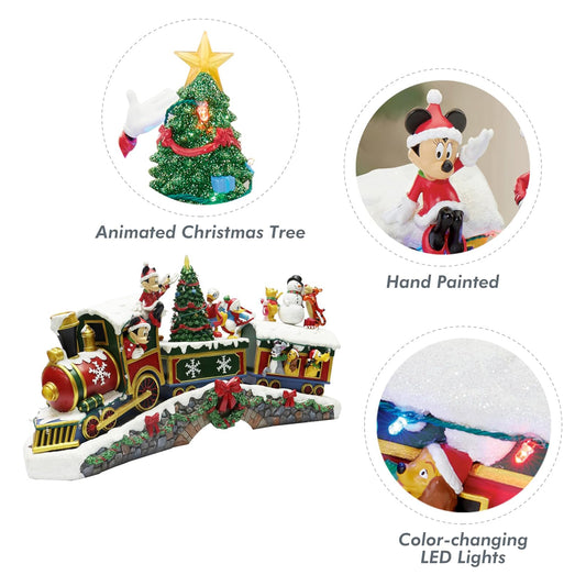Disney Characters Christmas Train Christmas Village Animated LED Train with Music