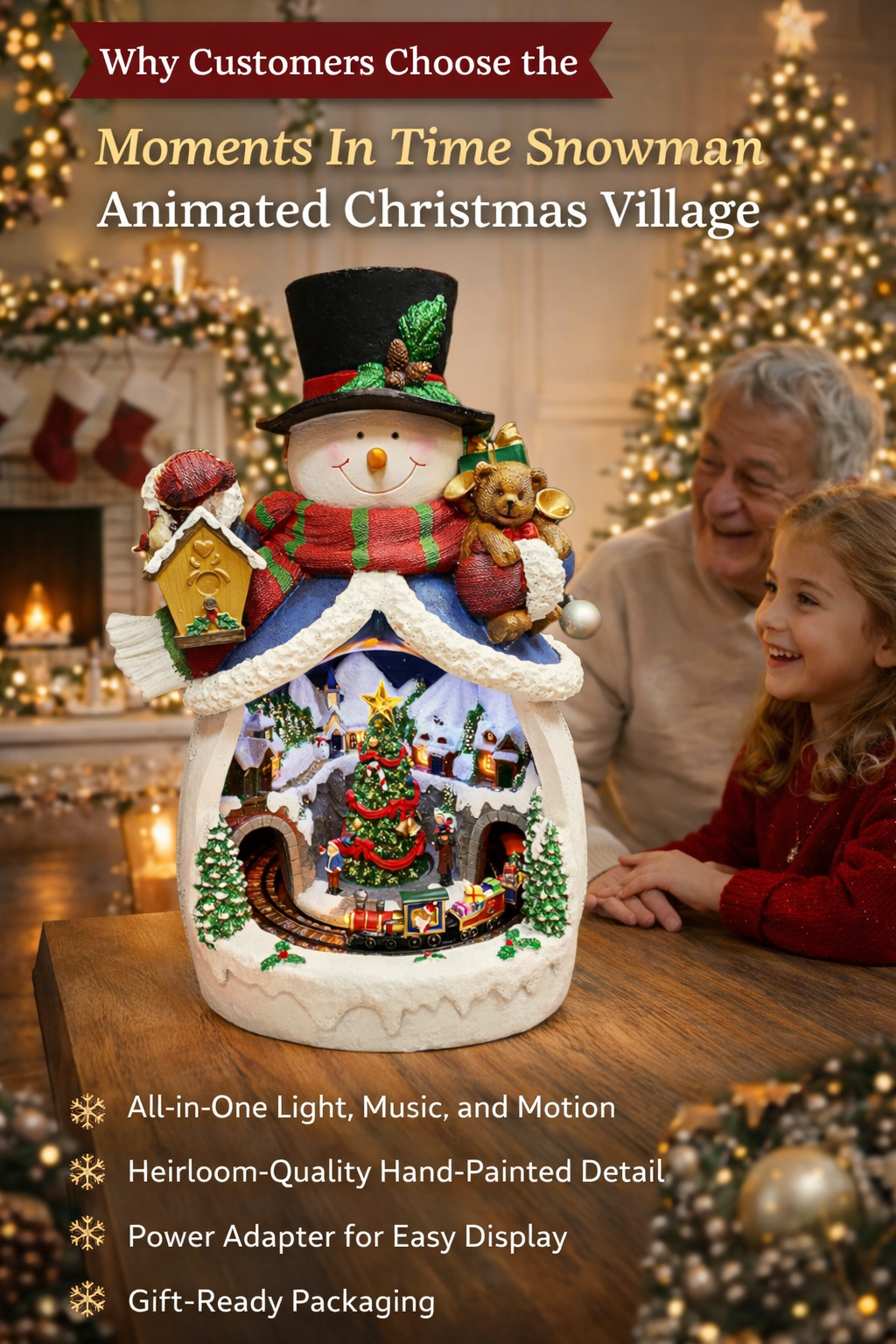 Why Customers Choose the Moments In Time Snowman Animated Christmas Village