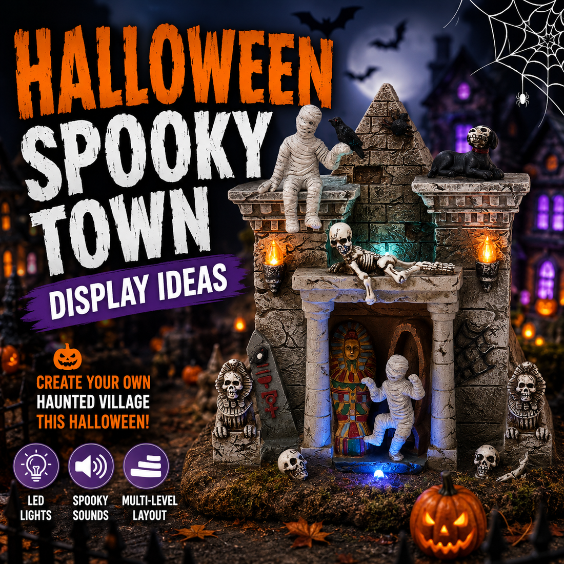 Halloween Spooky Town Display Ideas for a Haunted Village You'll Love