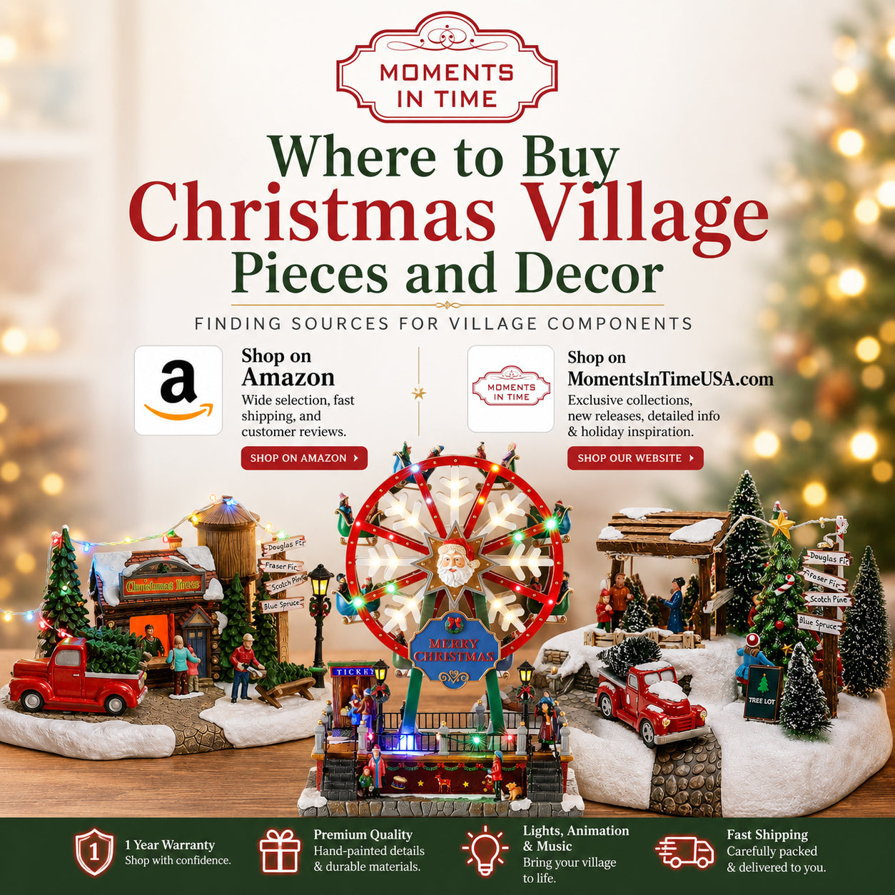 Where to Buy Christmas Village Pieces and Decor: Finding Sources for Village Components