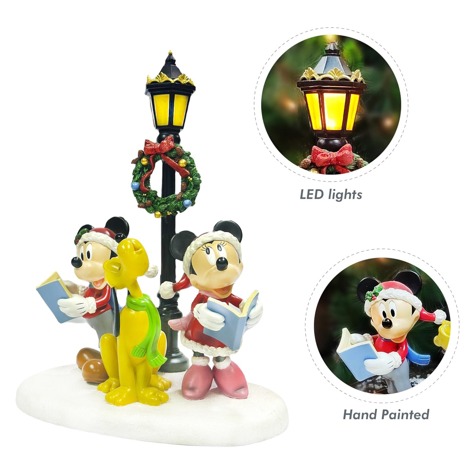 Lighted Disney Hand-Painted Polyresin Tabletop Caroler