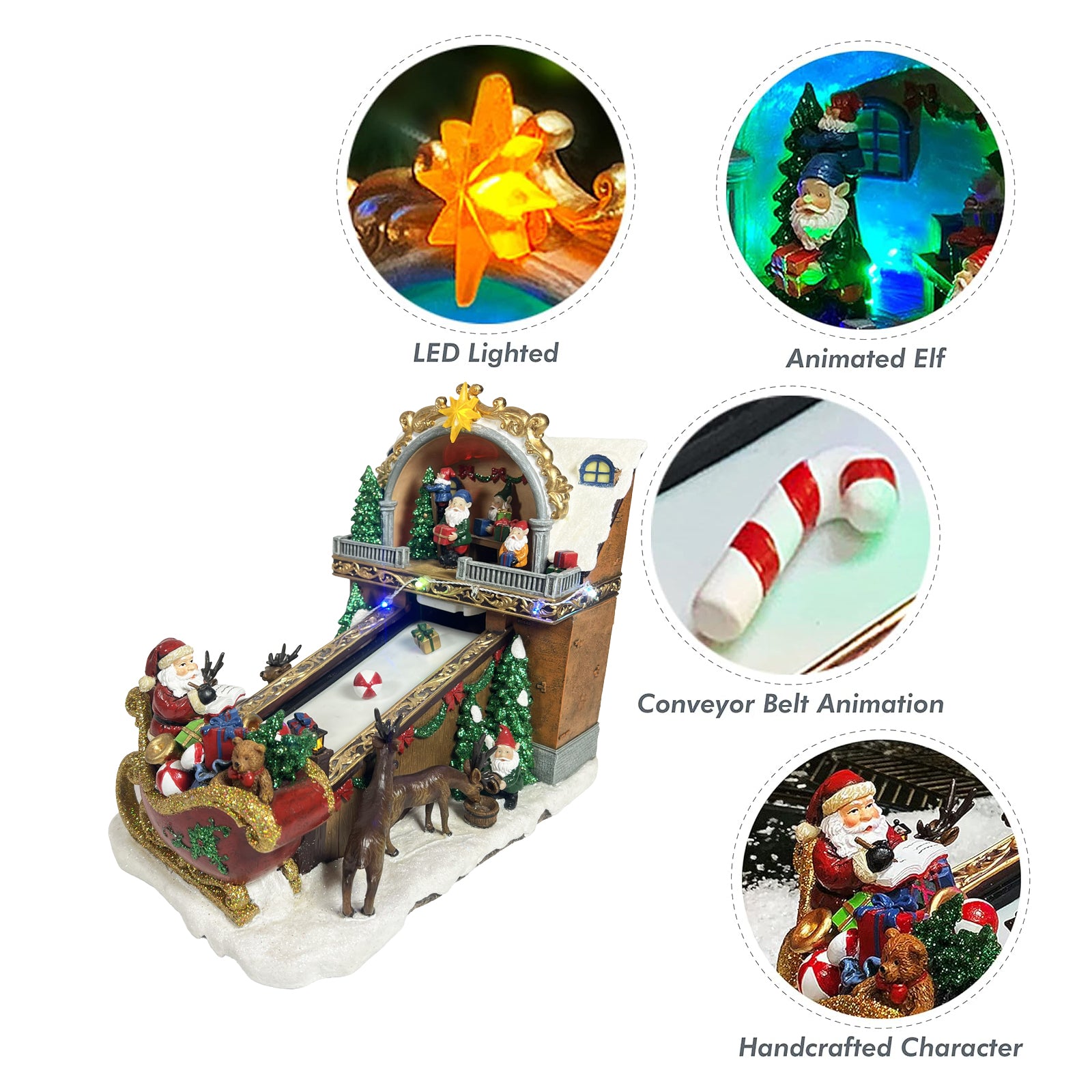 Animated Santa’s Toy Shop Conveyor Belt