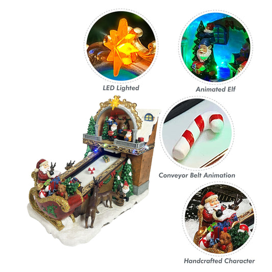 Animated Santa’s Toy Shop Conveyor Belt