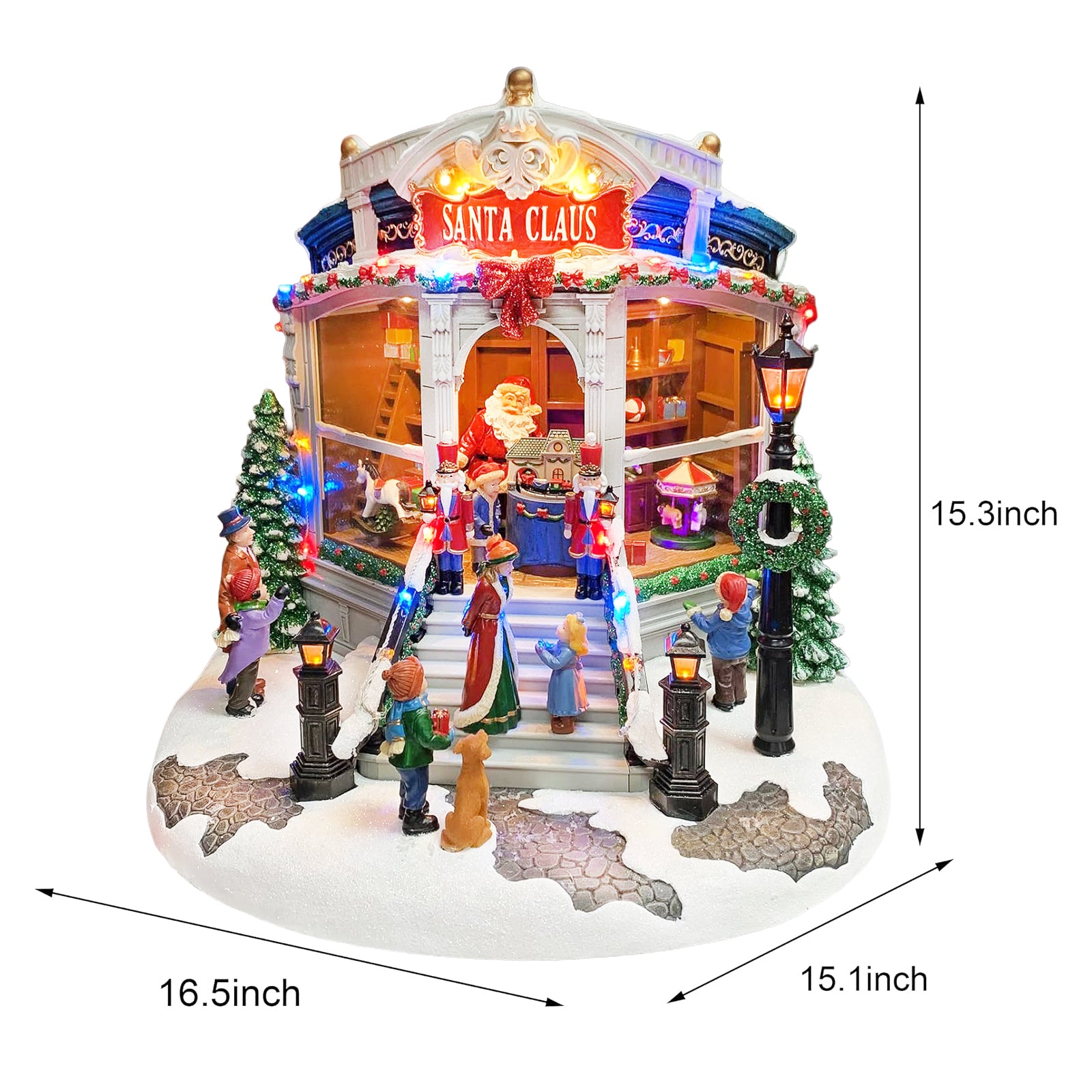 Animated Christmas Village Santa’s Toy Shop