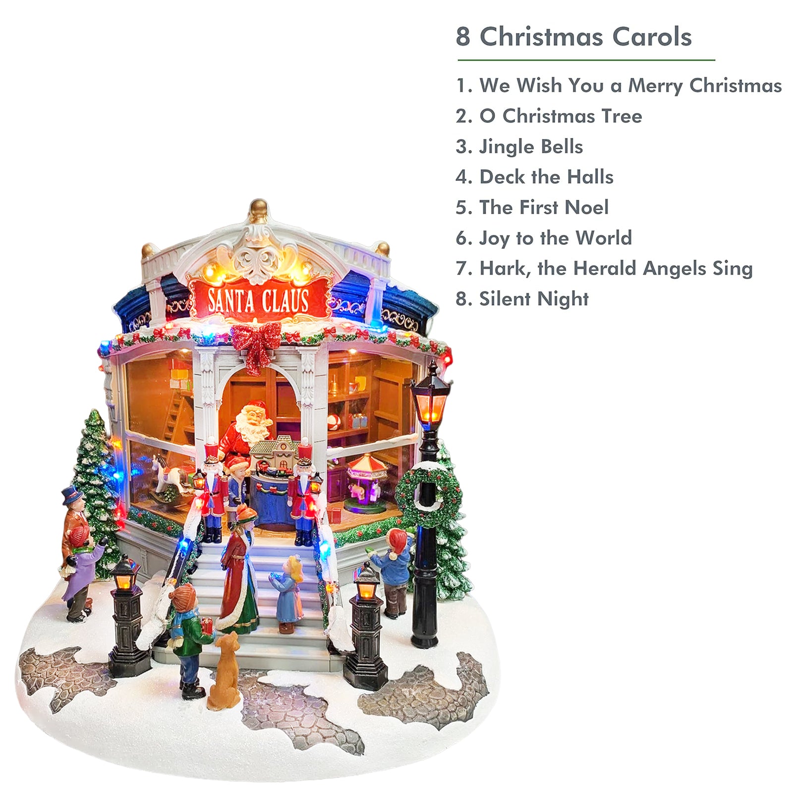 Animated Christmas Village Santa’s Toy Shop