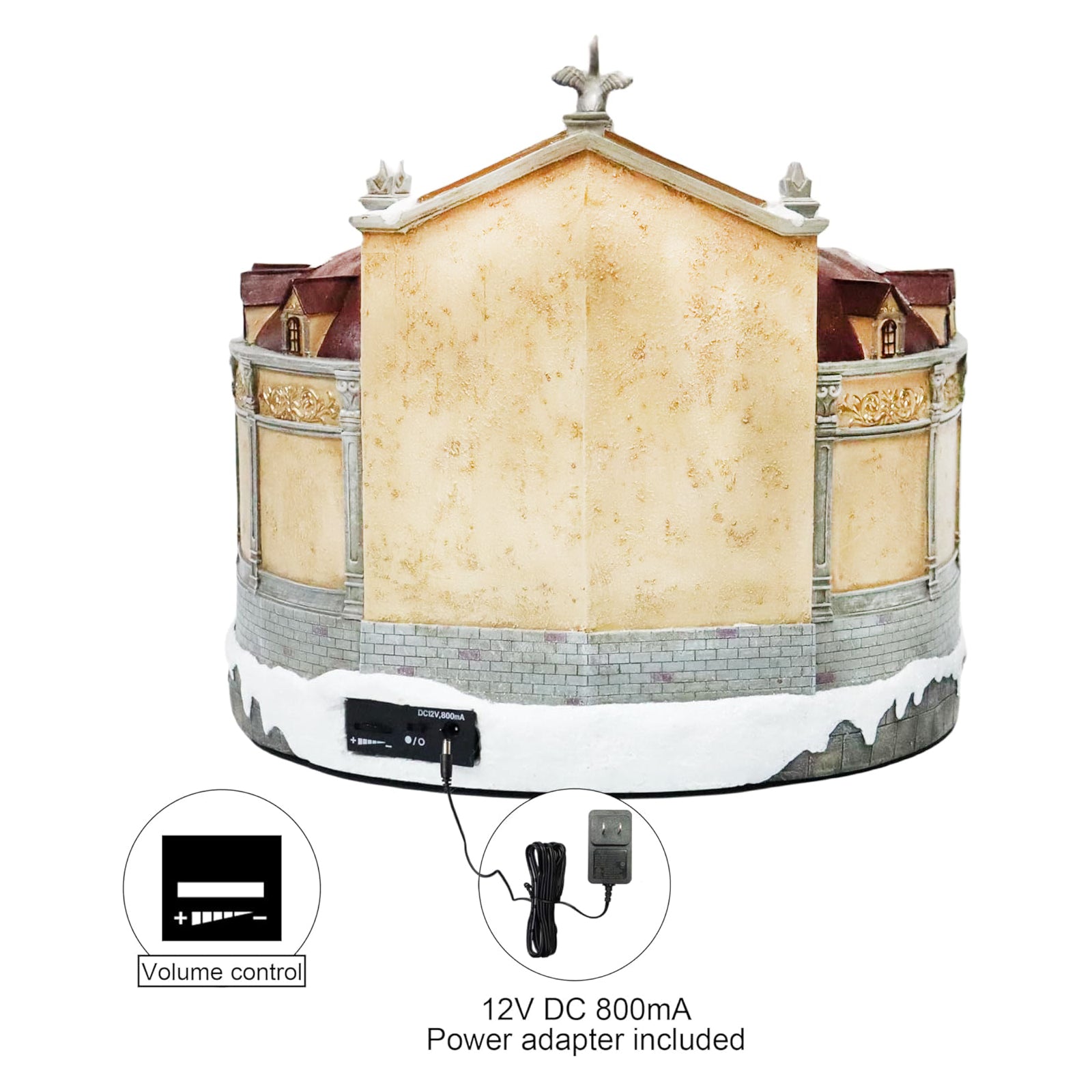 Animated Nutcracker Opera House Musical Christmas Village Display LED 13.1” Polyresin