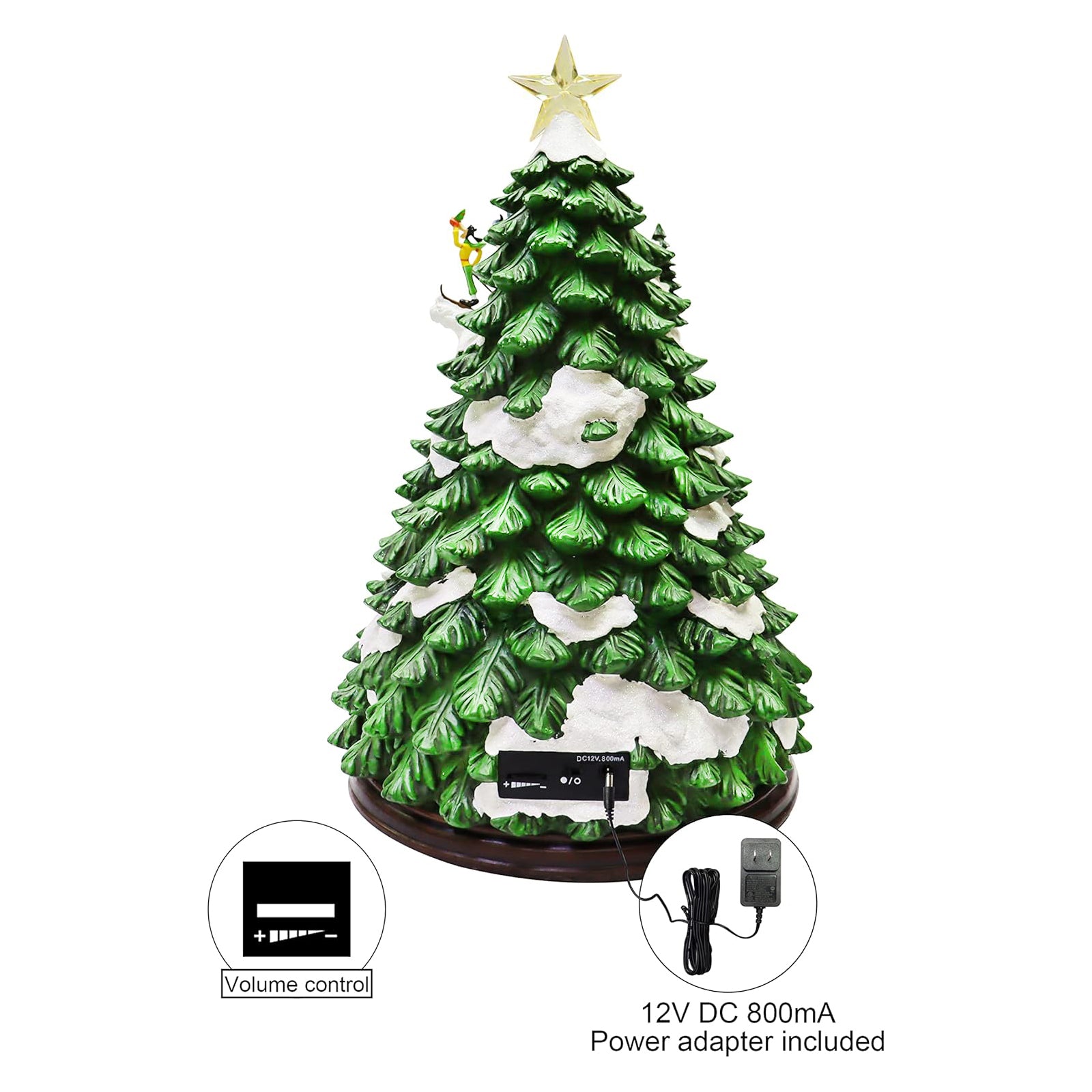 Disney Licensed Animated Christmas Tree 17.8” Tabletop Holiday Decor