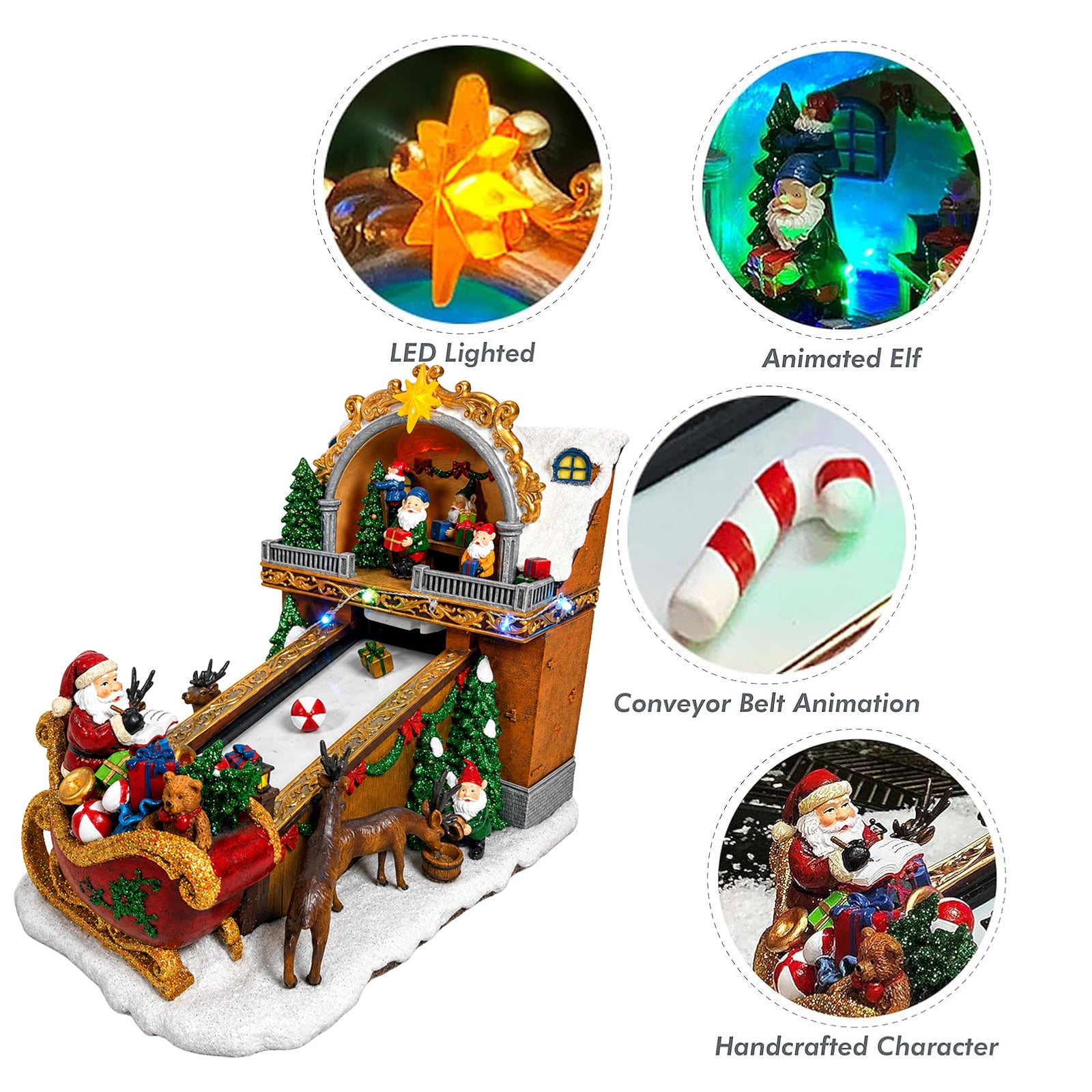 Animated Santa’s Toy Shop Conveyor Belt