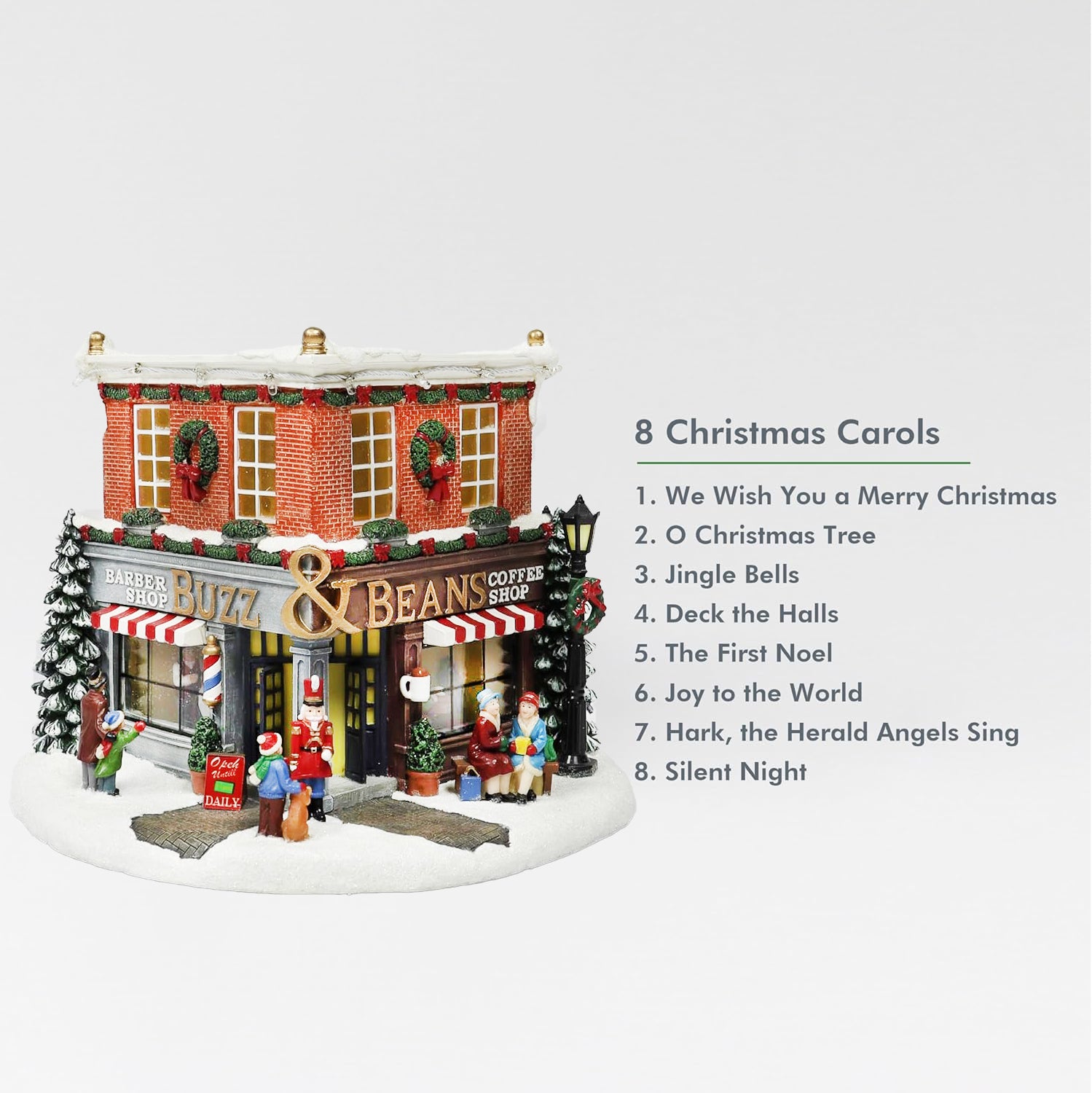Barber Coffee Shop Buzz & Bean Christmas Village