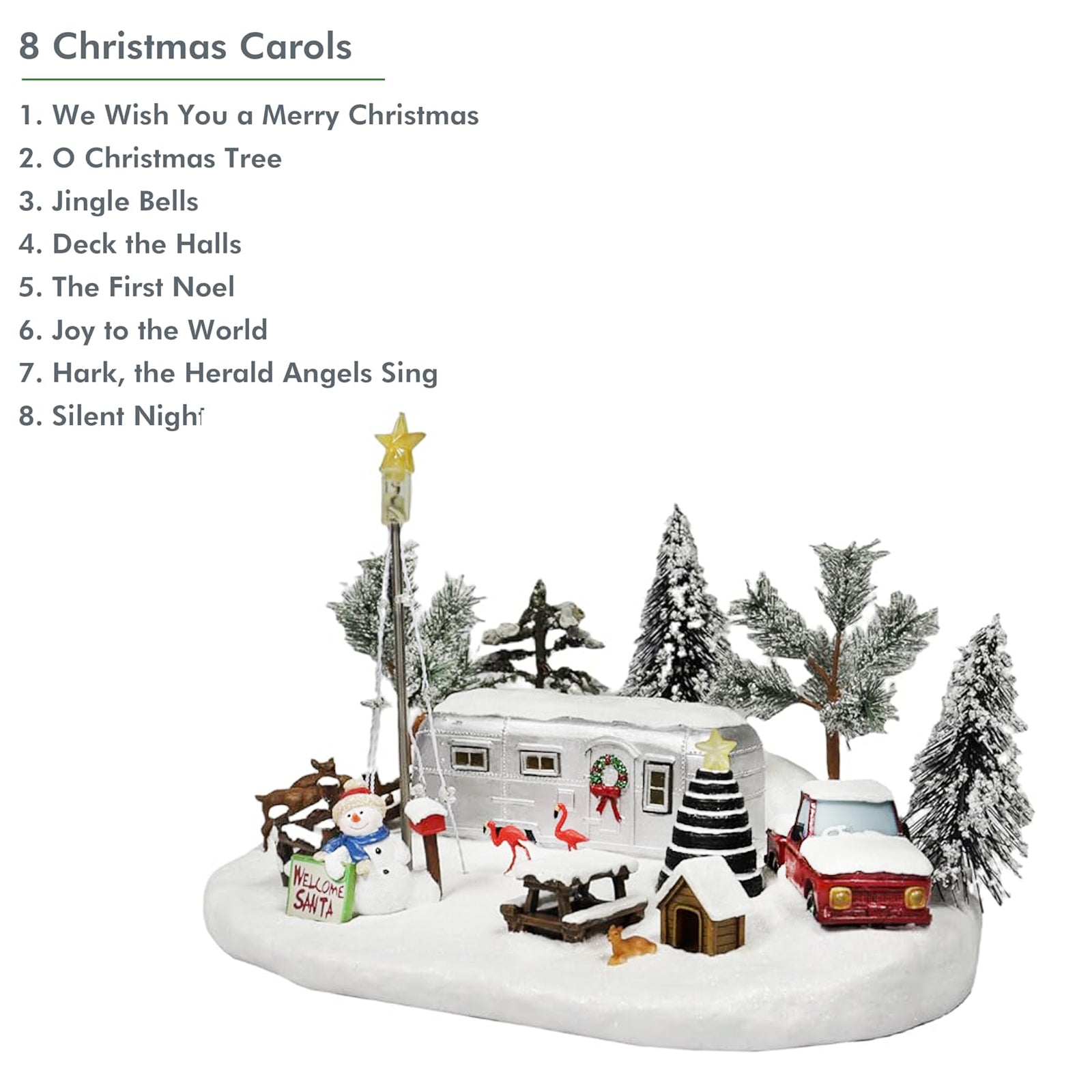 Camper Scene Operated 3AA Battery Christmas Village Decor