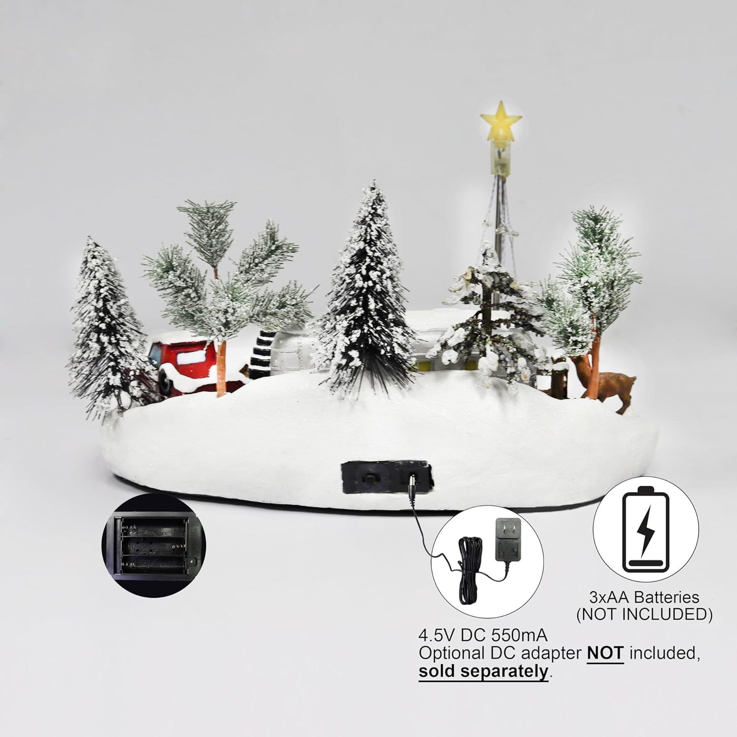 Camper Scene Operated 3AA Battery Christmas Village Decor