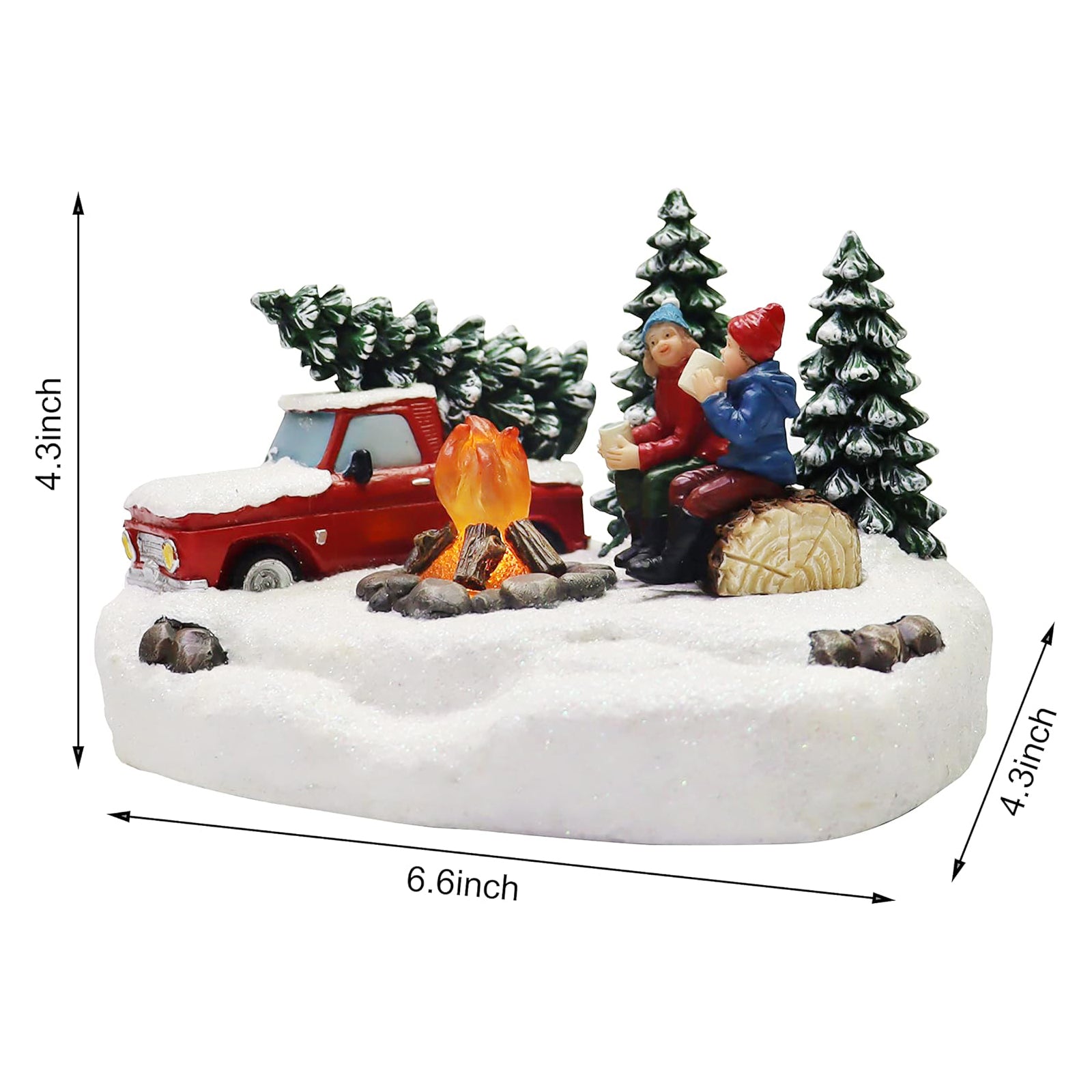 Campfire Scene with LED Lights Christmas Village Scene