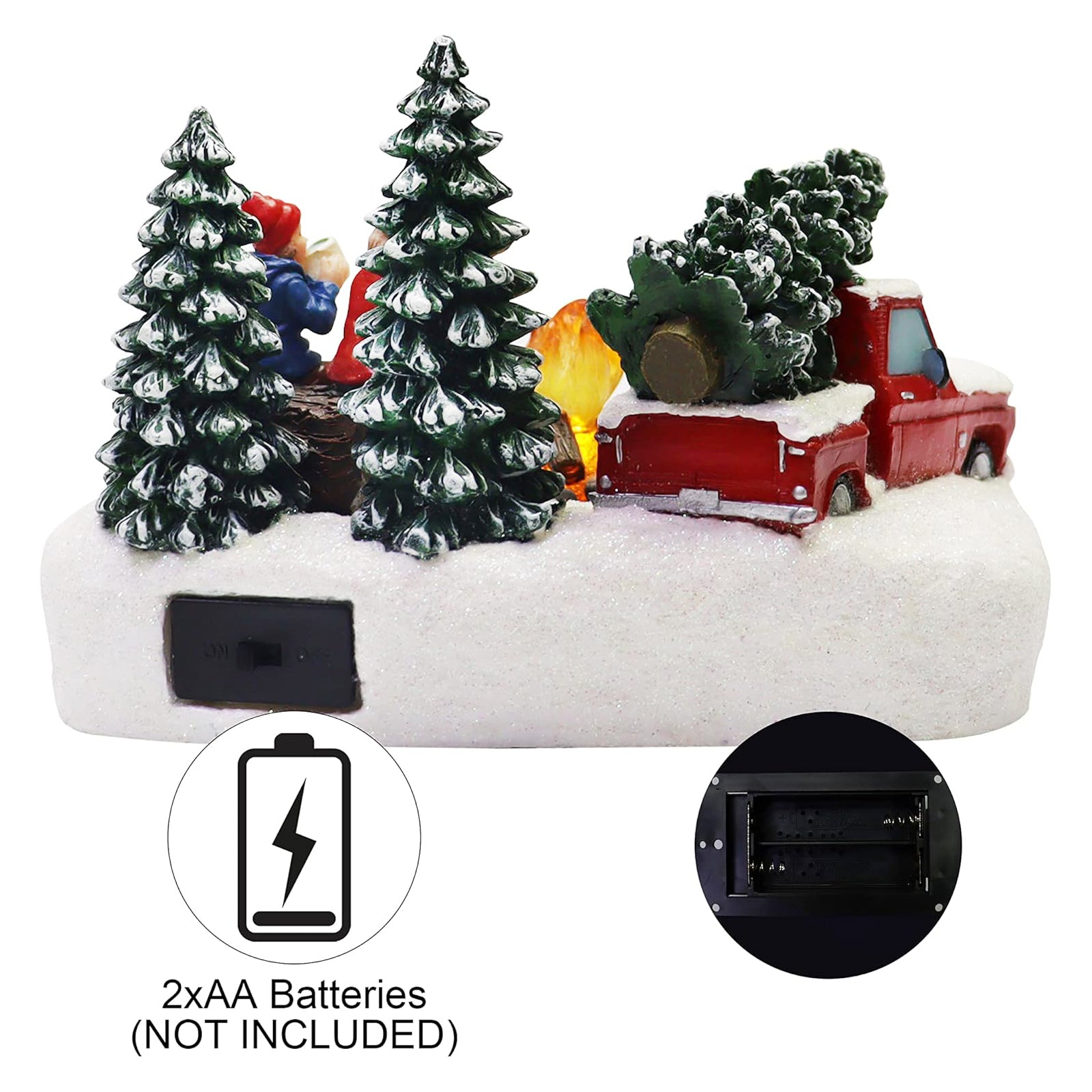 Campfire Scene with LED Lights Christmas Village Scene