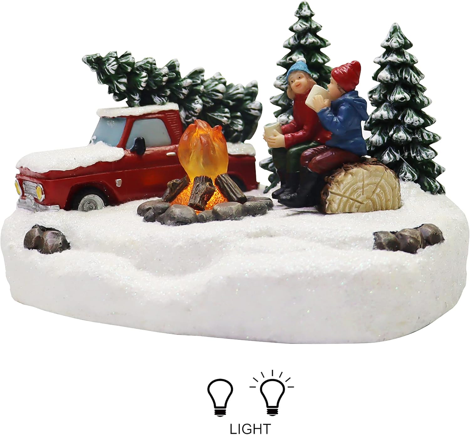 Campfire Scene with LED Lights Christmas Village Scene