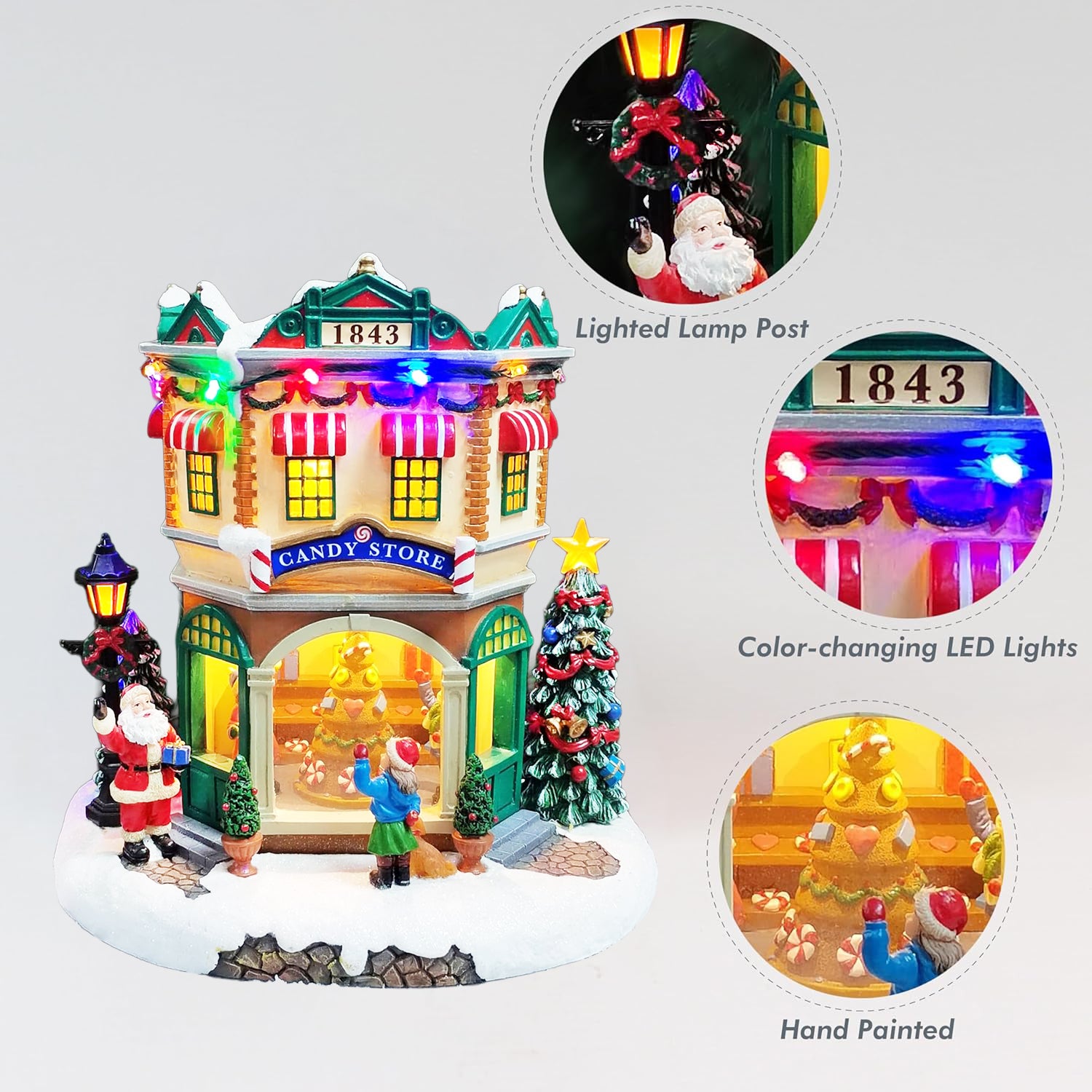 Musical Candy Store 10.3” Light Up Christmas Village