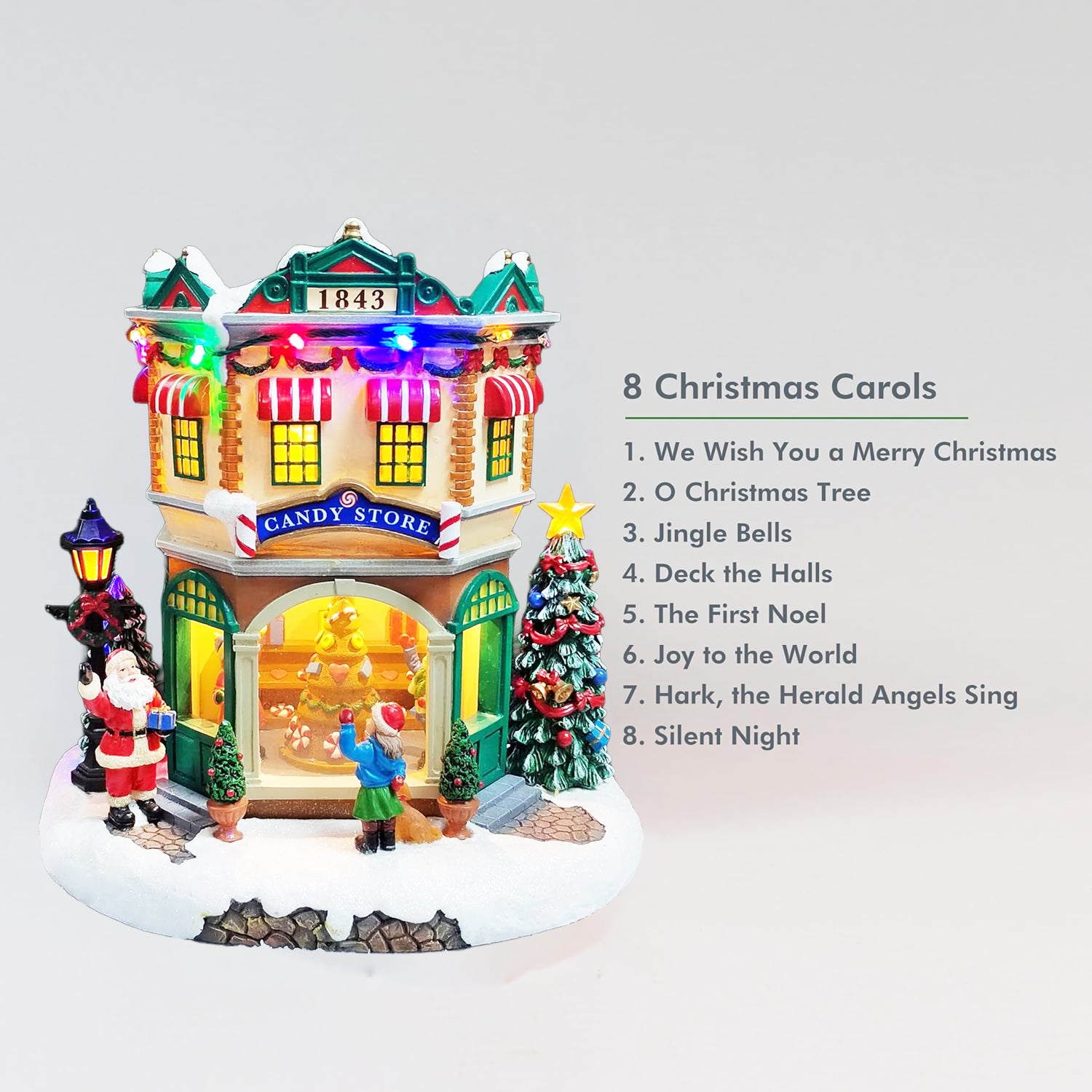 Musical Candy Store 10.3” Light Up Christmas Village