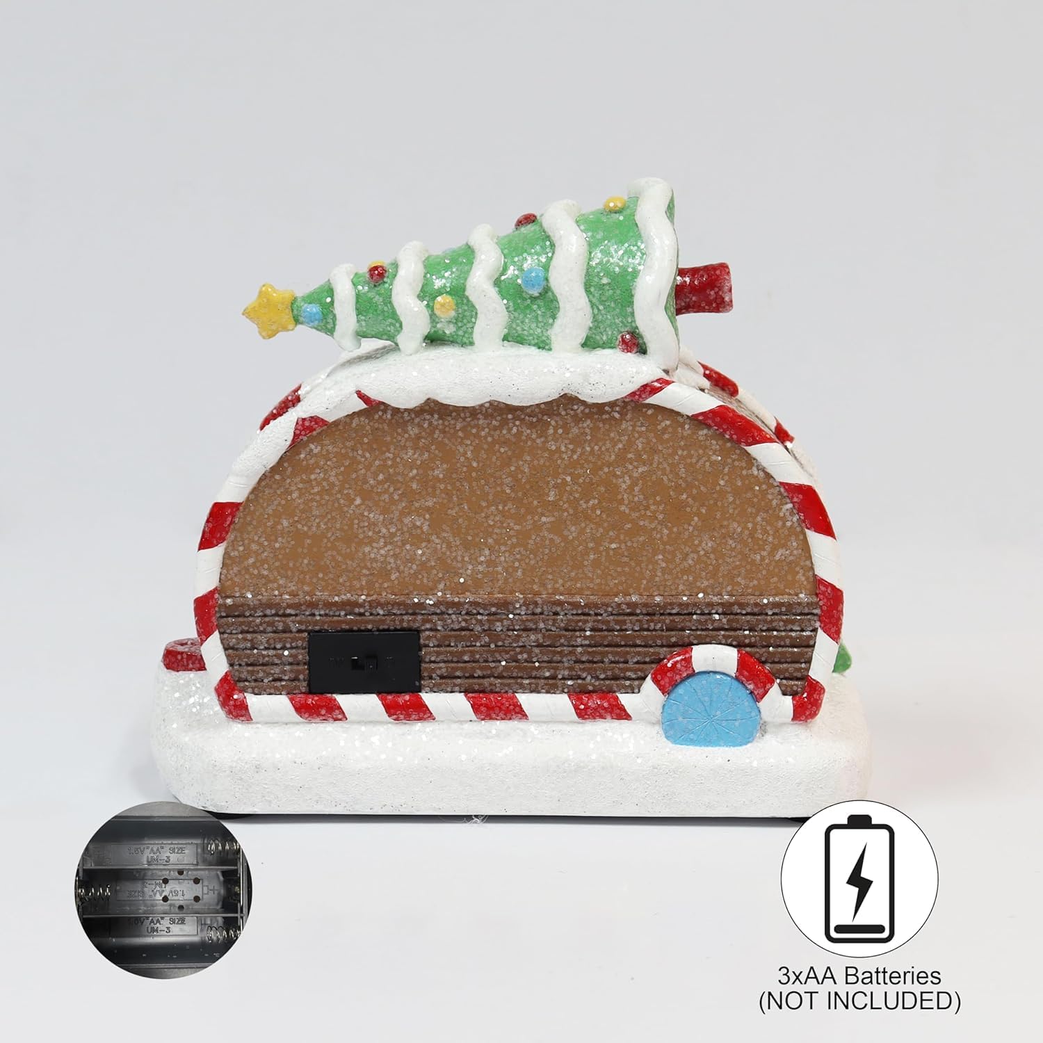 Christmas Gingerbread House Lighted Hand-Painted Resin