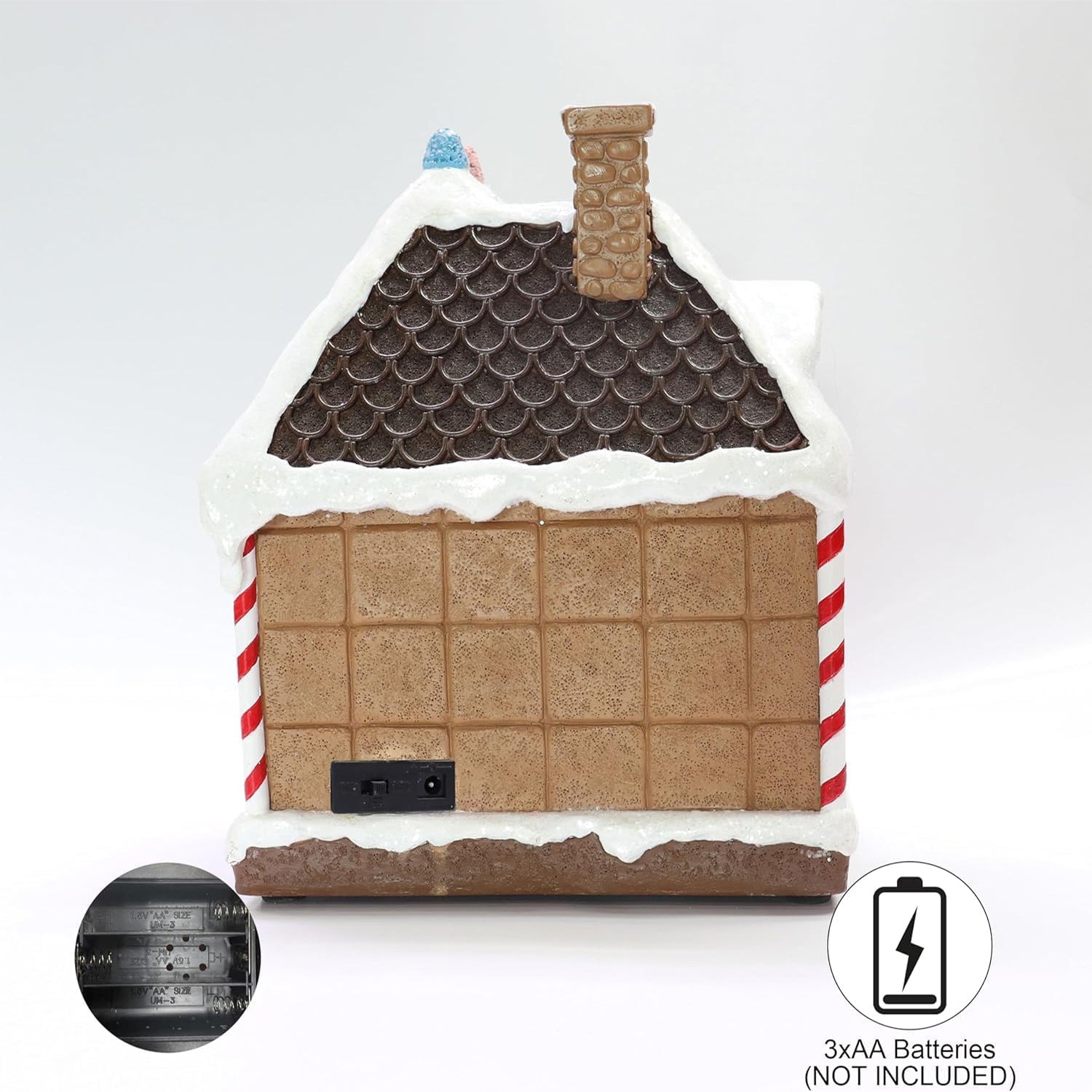 Christmas Gingerbread House Lighted Hand-Painted Resin