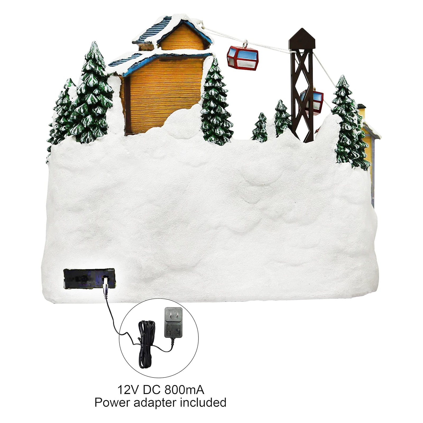 Mount Lure Sled Resort LED Lights Music and Animation Ski Lift Winter Resort