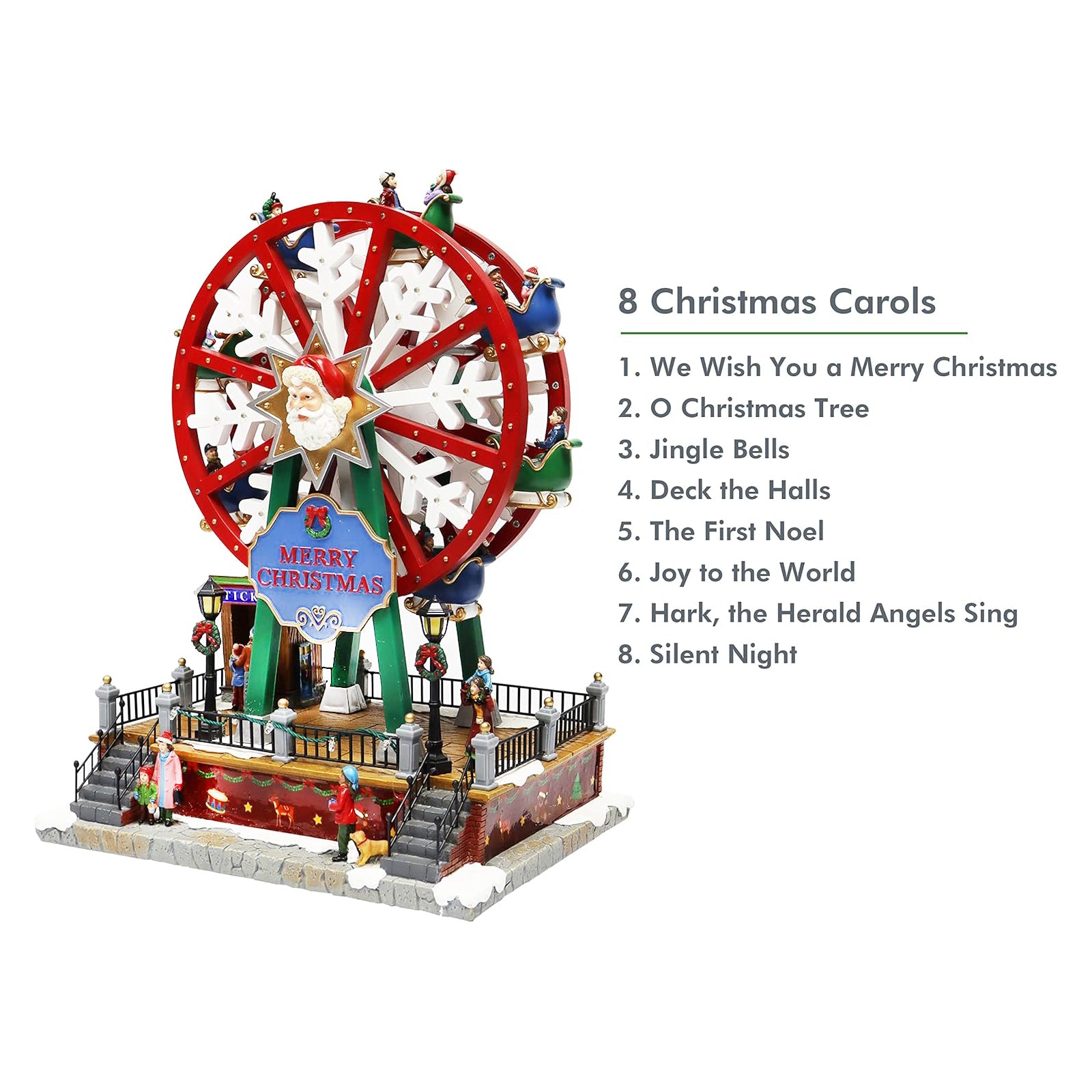 Christmas Village Ferris Wheel Animated Musical Carnival Ride Decoration