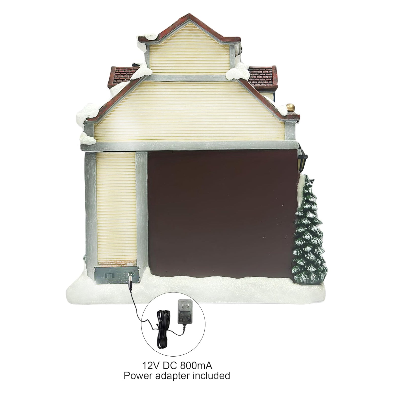 Animated Christmas Village Toy Shop with LED Lights Music and Moving Train