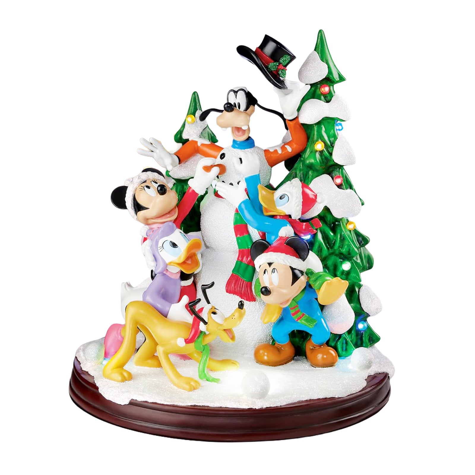 Disney Characters Building a Snowman 15.5” LED Musical Holiday Decoration Timer