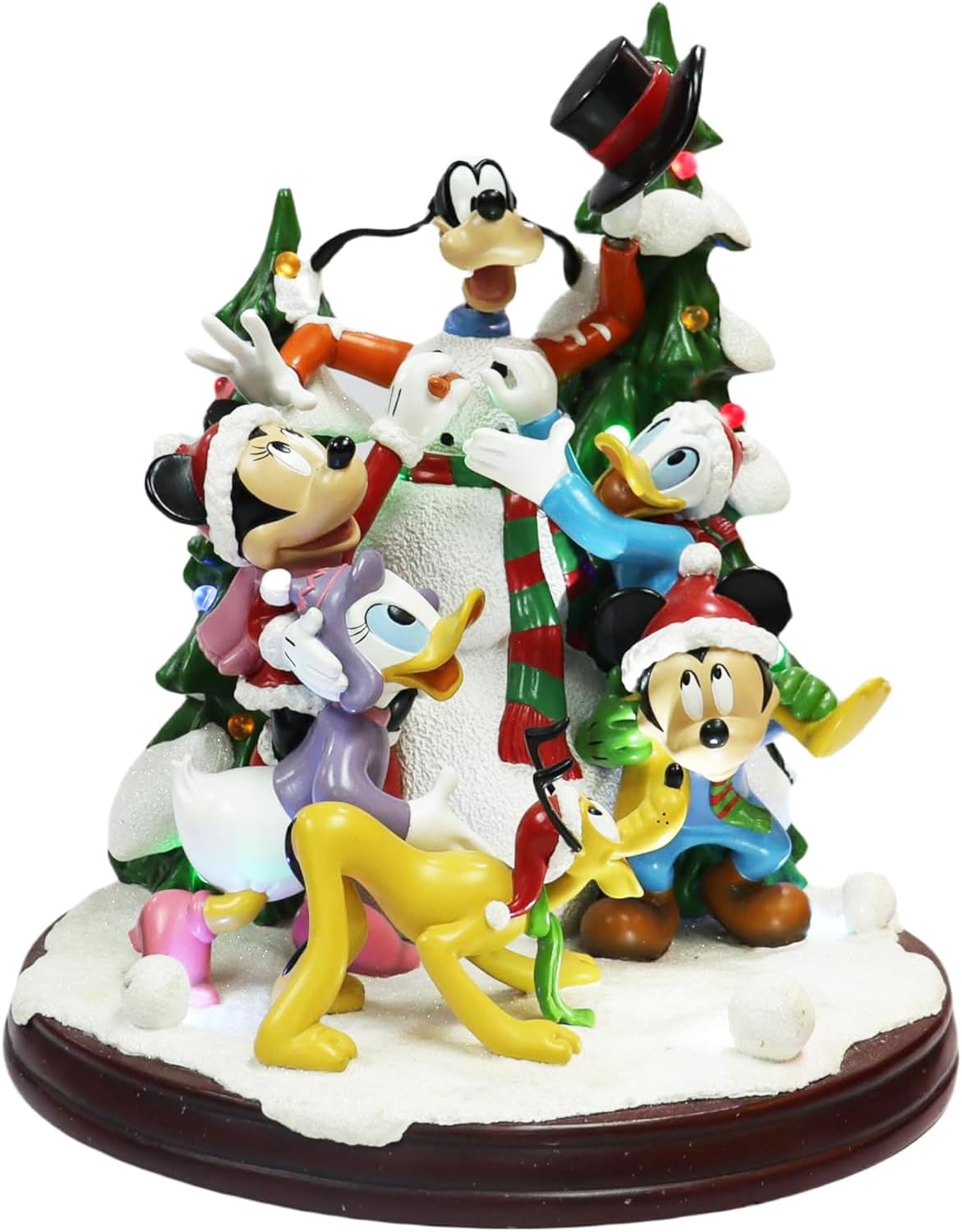 Disney Characters Building a Snowman 15.5” LED Musical Holiday Decoration Timer