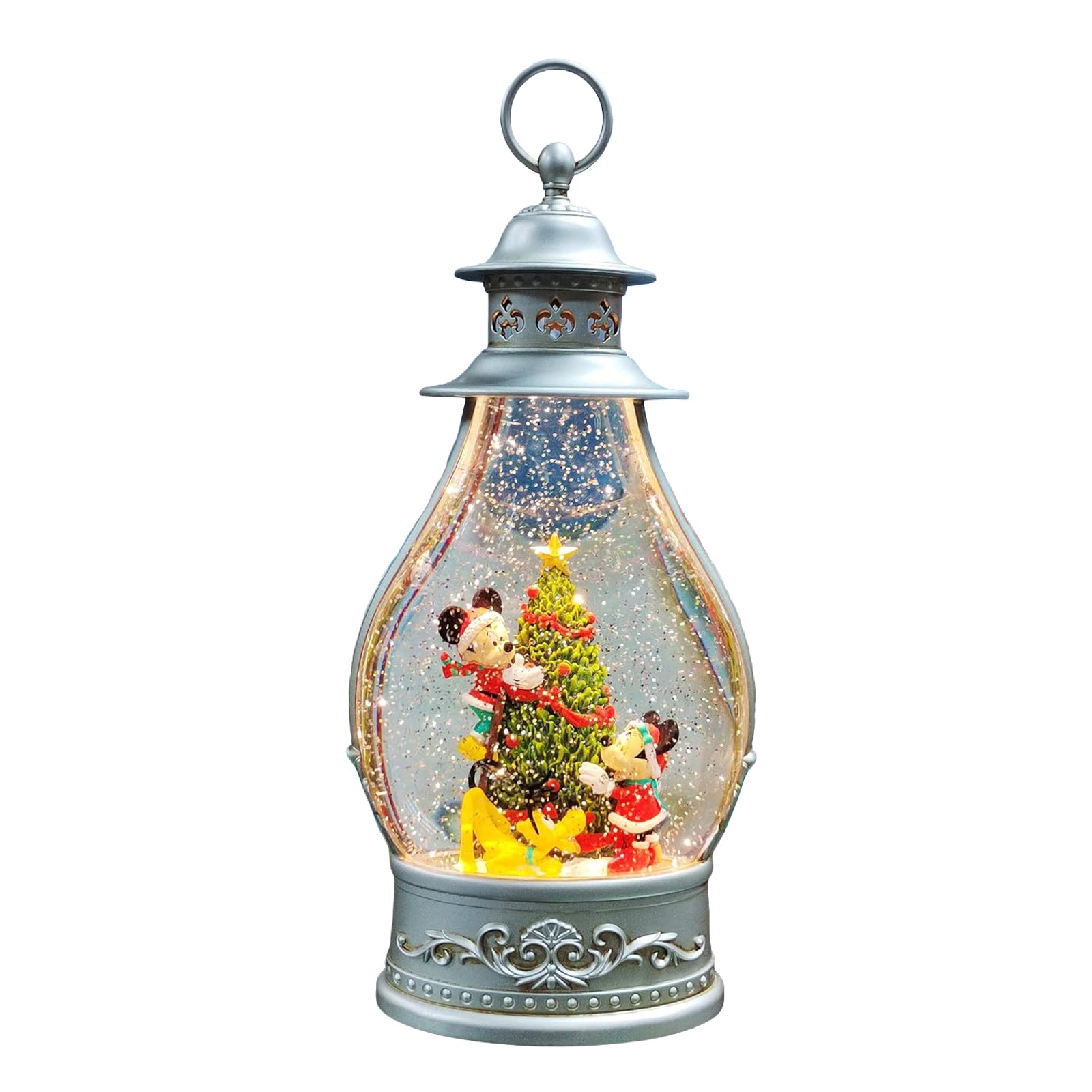 Disney Christmas Snow Globe Lantern with Mickey Minnie