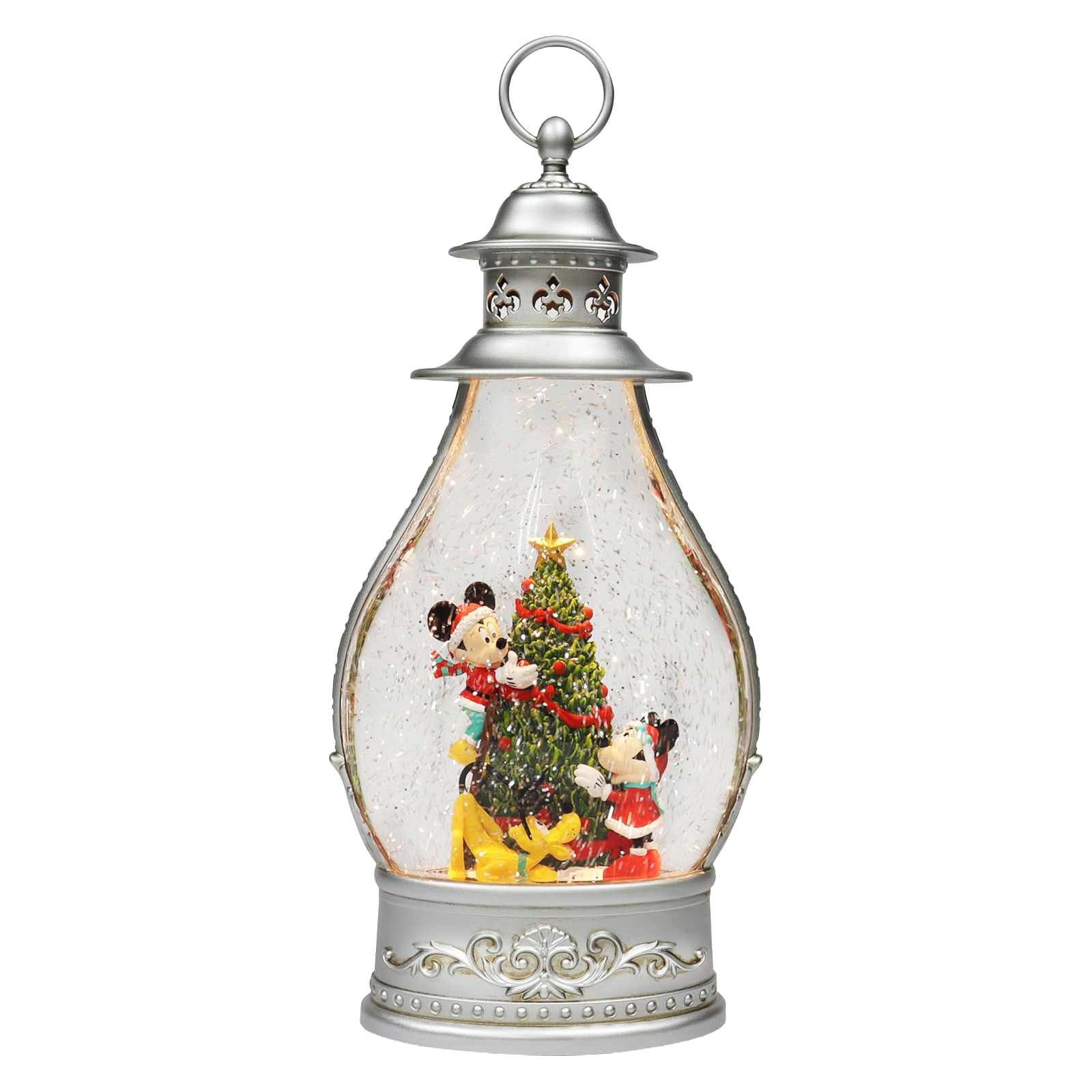 Disney Christmas Snow Globe Lantern with Mickey Minnie