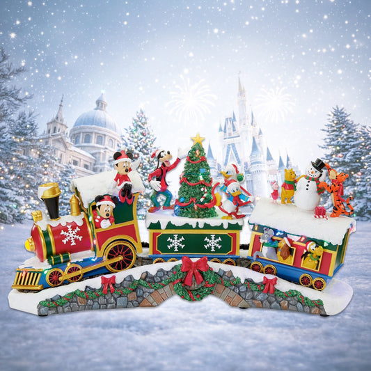 Disney Characters Christmas Train Christmas Village Animated LED Train with Music
