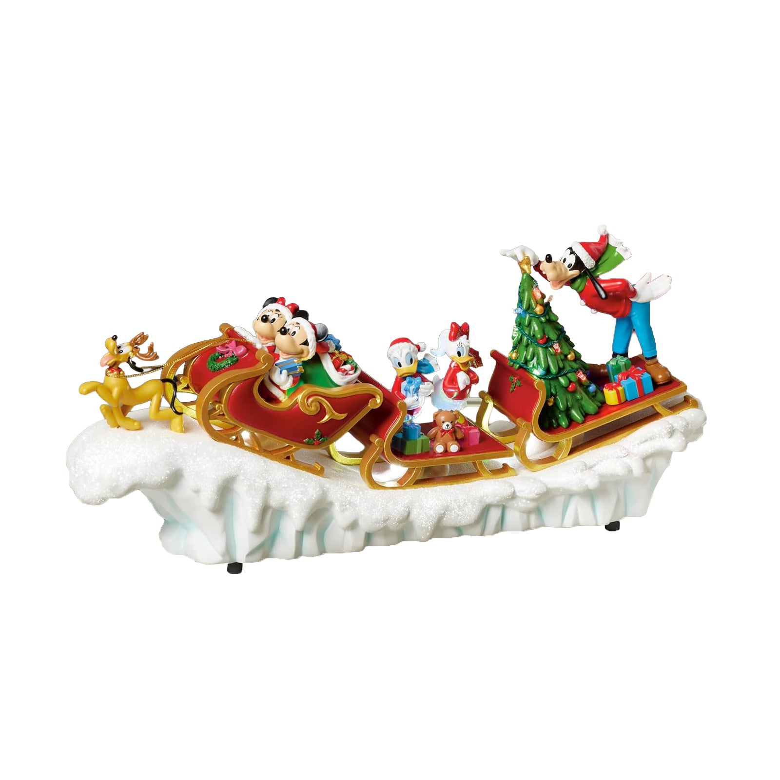 Disney Sleigh Ride Christmas Decoration 18” Hand-Painted Figurine