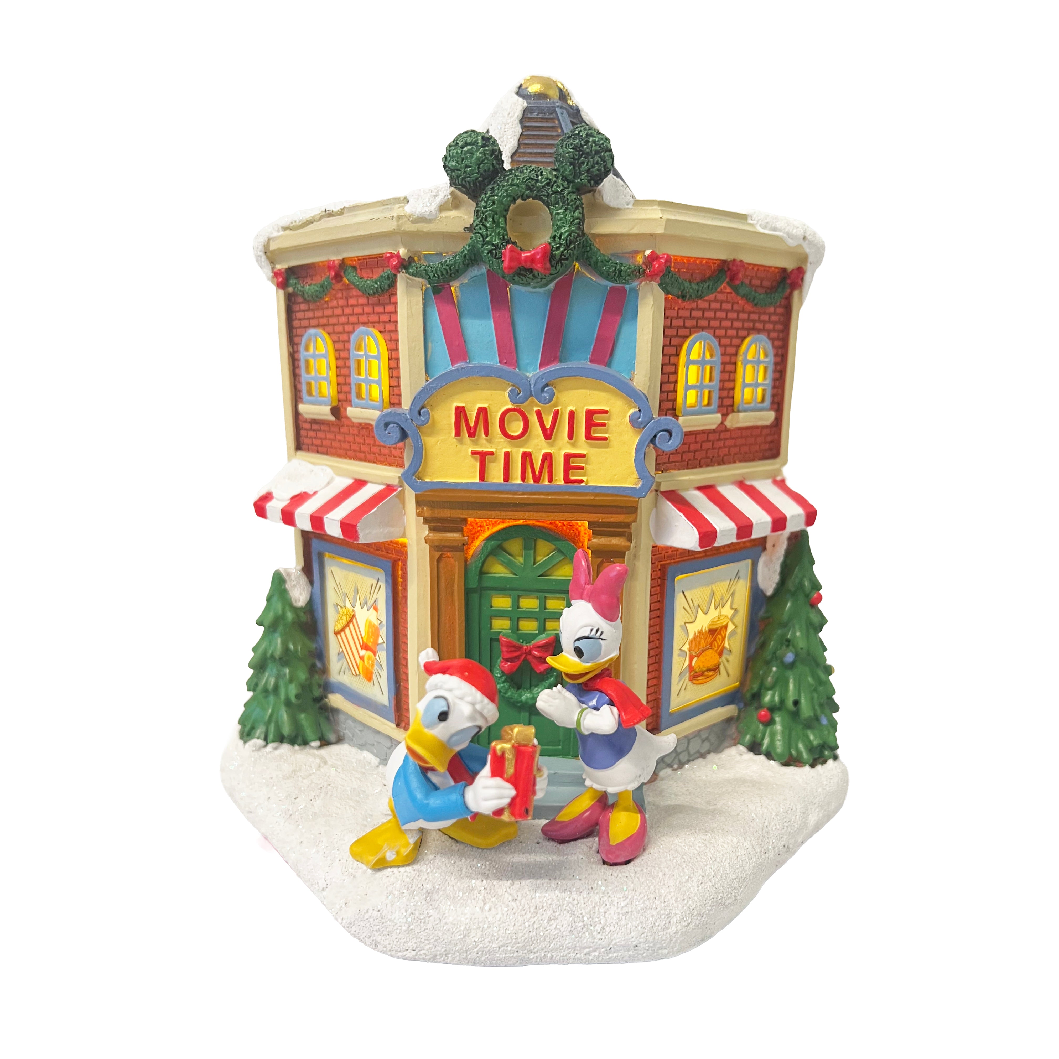 Donald Daisy Movie Time Christmas Village Lighted Holiday Decor