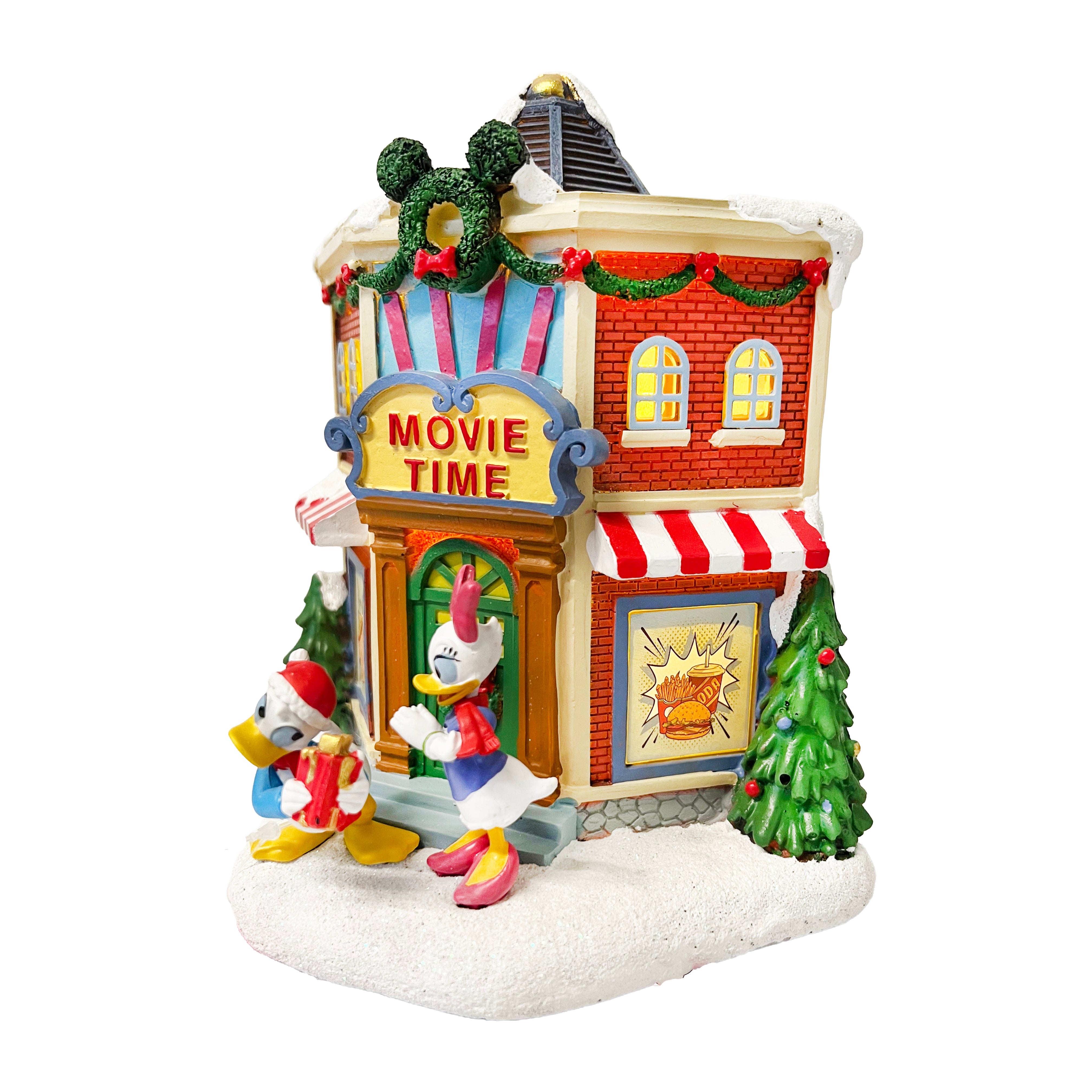 Donald Daisy Movie Time Christmas Village Lighted Holiday Decor