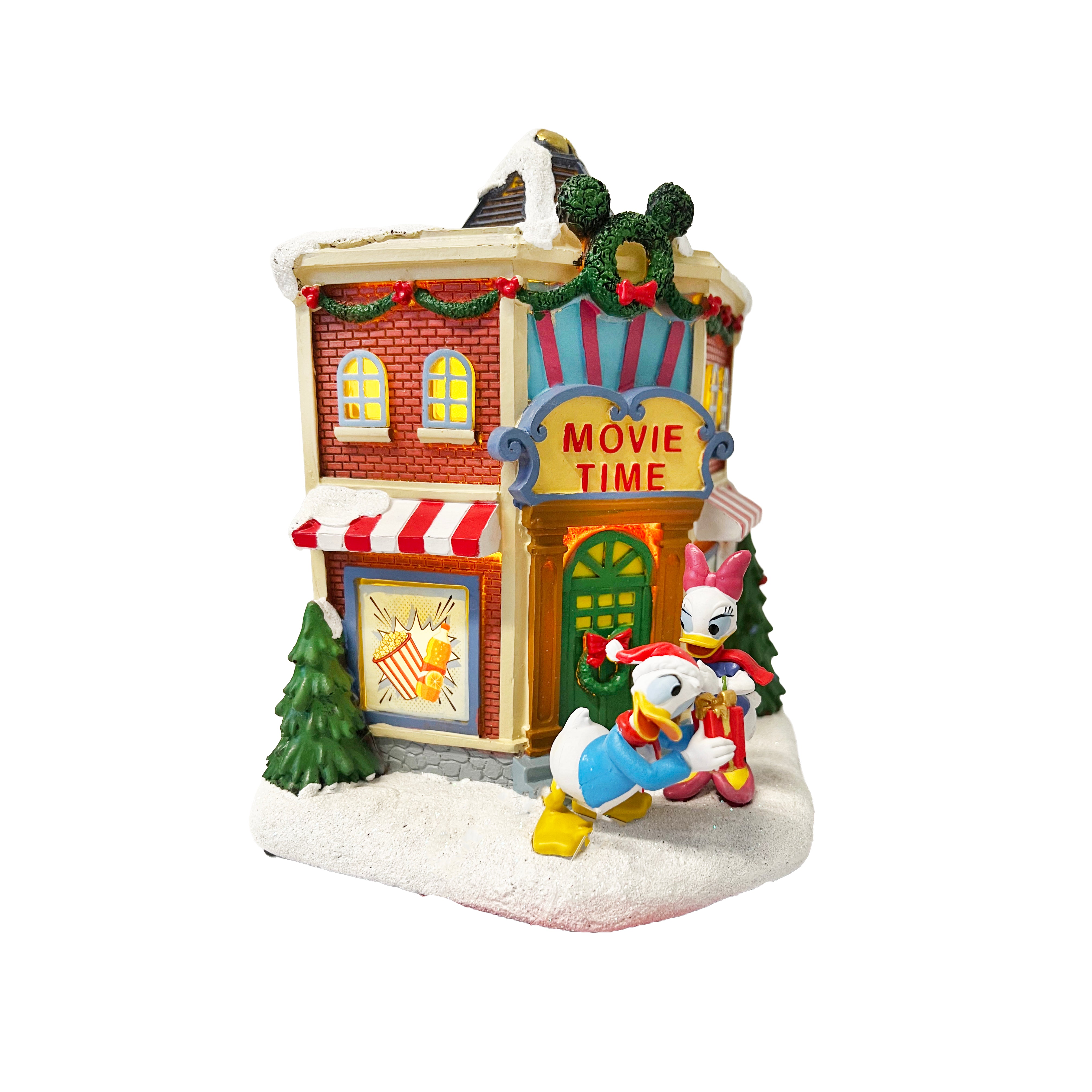 Donald Daisy Movie Time Christmas Village Lighted Holiday Decor