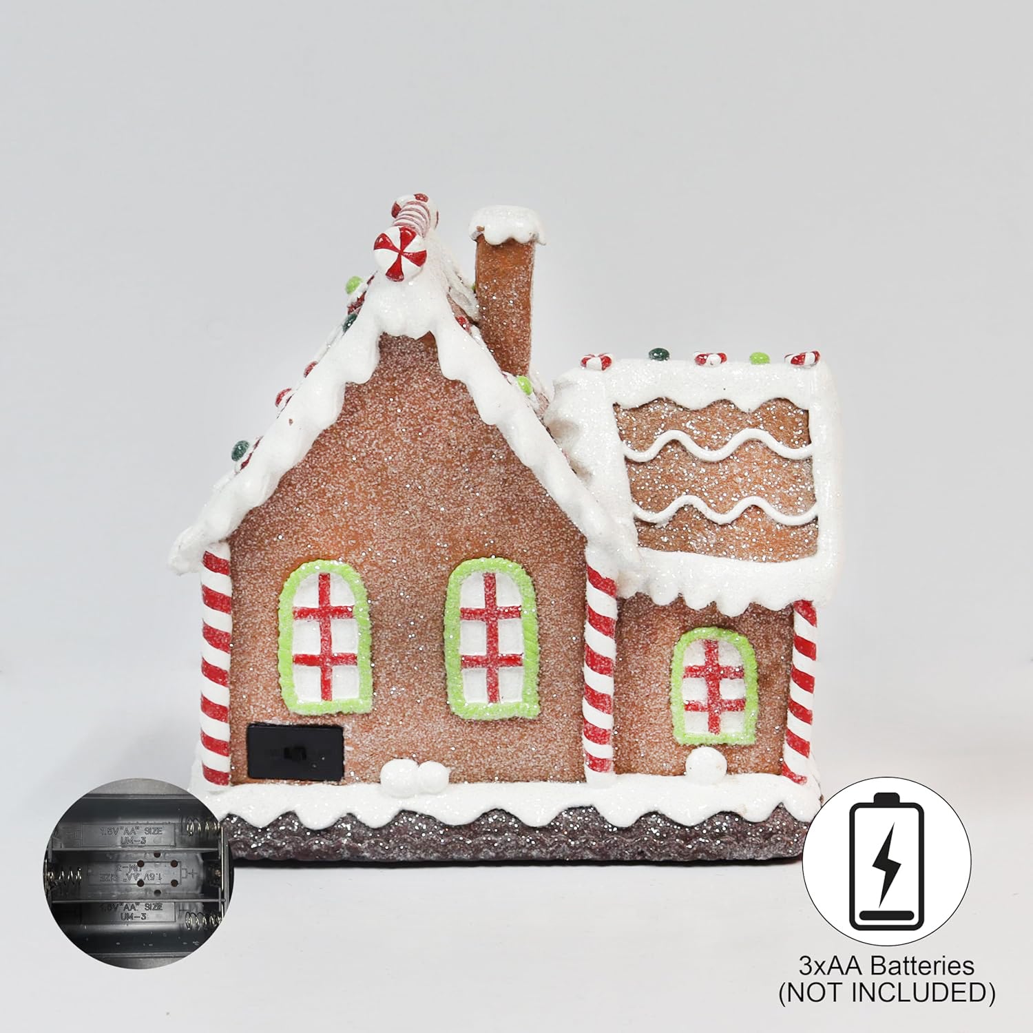 Gingerbread House Light Up Christmas Village Decoration 7.5” LED Handcrafted