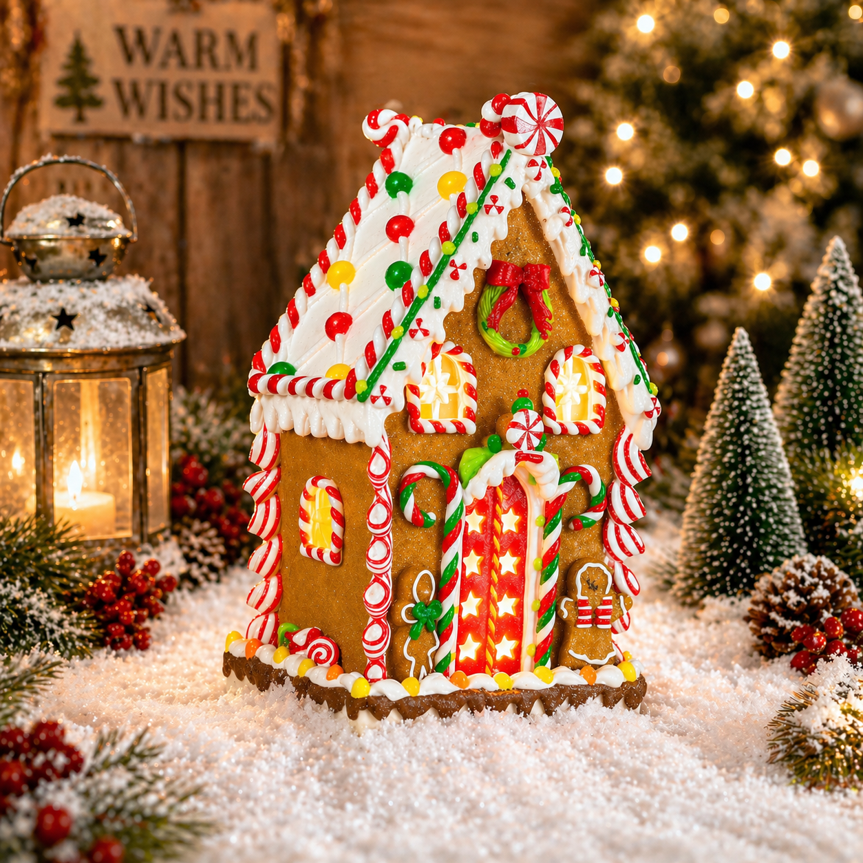 Gingerbread Village House Handcrafted Christmas Decoration