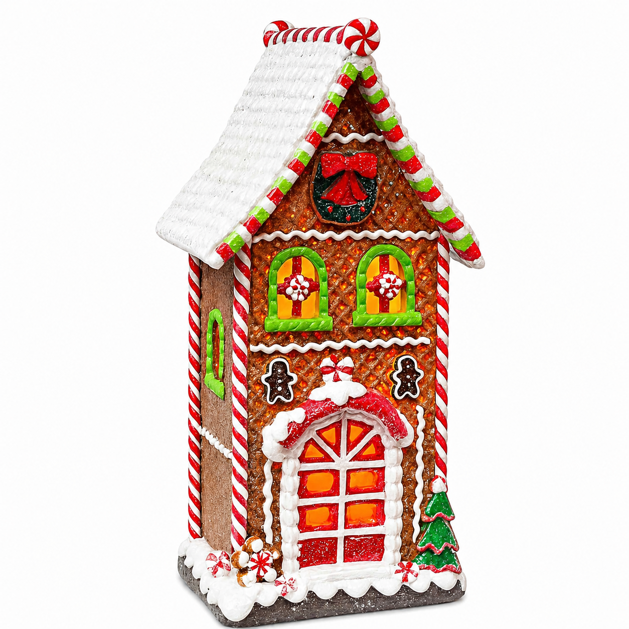 Gingerbread Village House LED Light Up Christmas Decoration 12.9” Handcrafted Holiday Decor