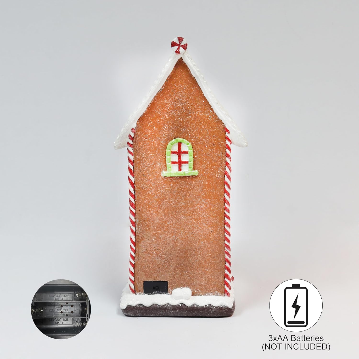 Gingerbread Village House LED Light Up Christmas Decoration 12.9” Handcrafted Holiday Decor