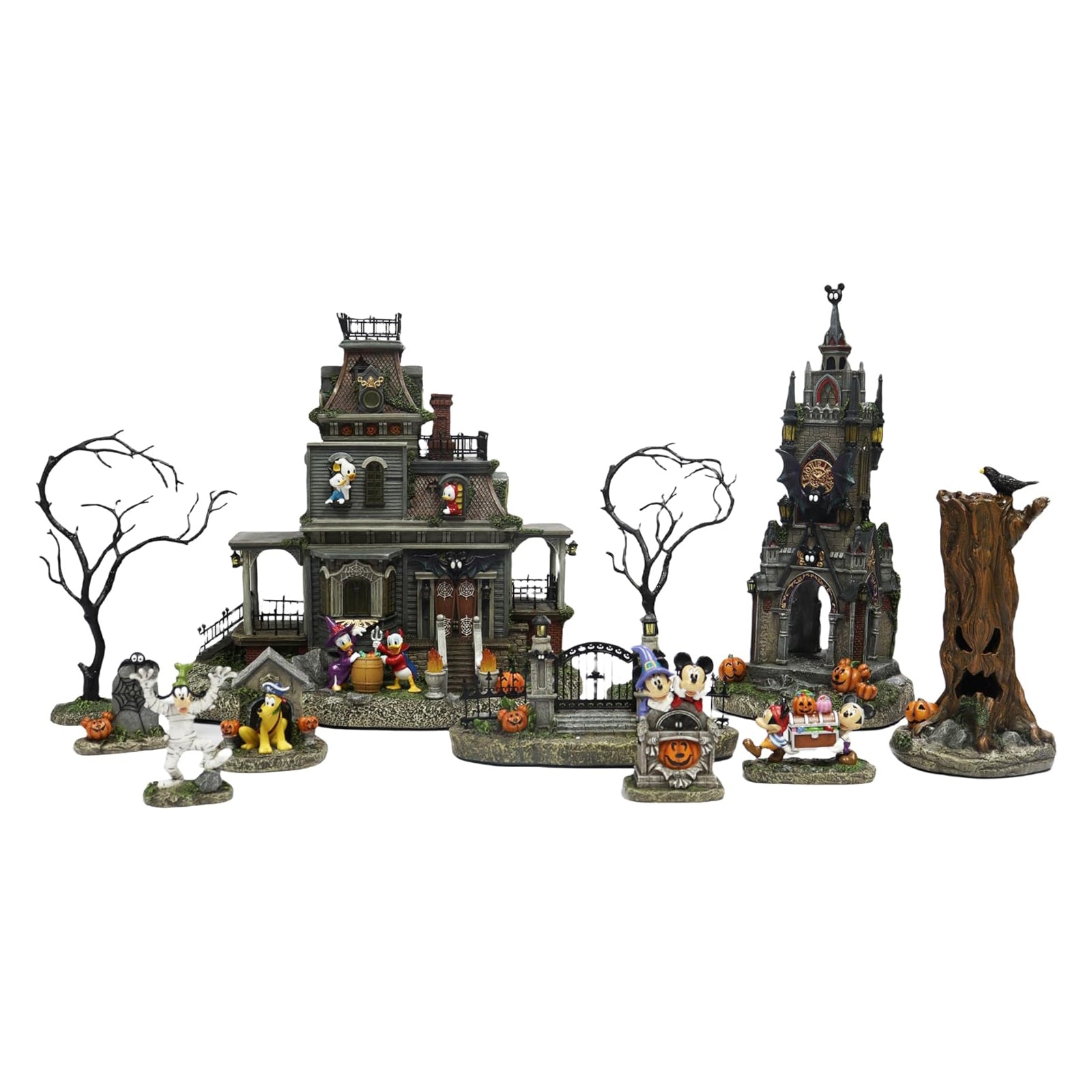 Halloween Village 12-Piece LED Musical Set with Cartoon Disney