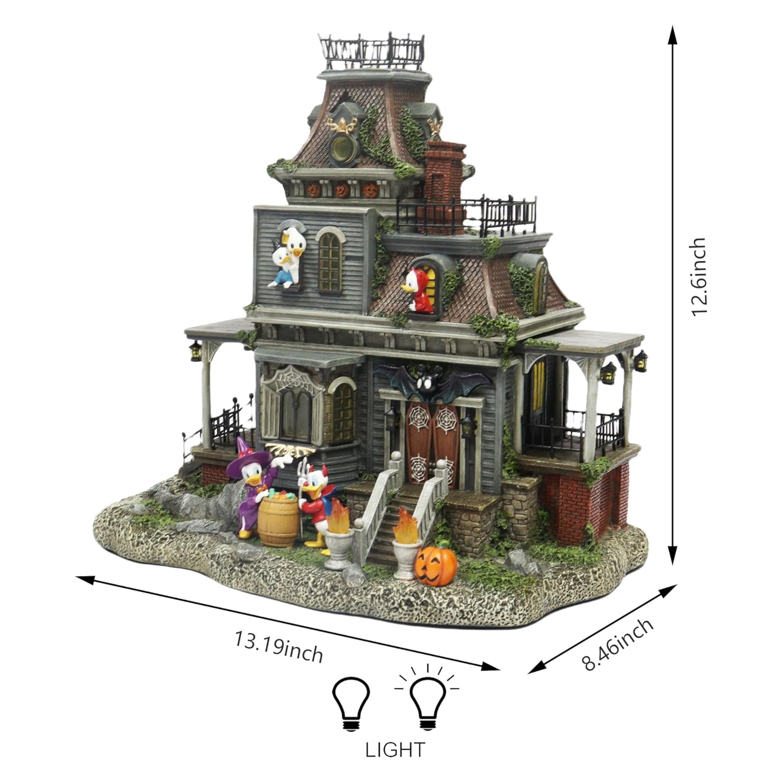 Halloween Village 12-Piece LED Musical Set with Cartoon Disney