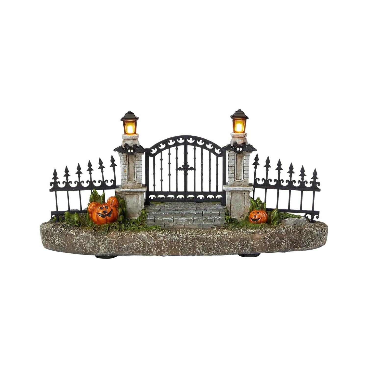 Halloween Village 12-Piece LED Musical Set with Cartoon Disney Mickey Minnie Mouse Characters Handcrafted