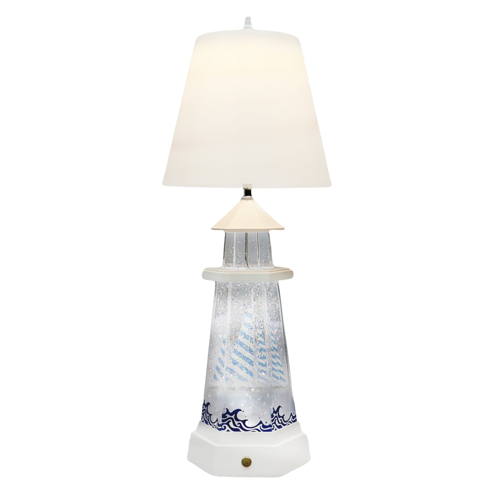 Lamp with Glitter Water Globe Dual Power Snow Globe Light