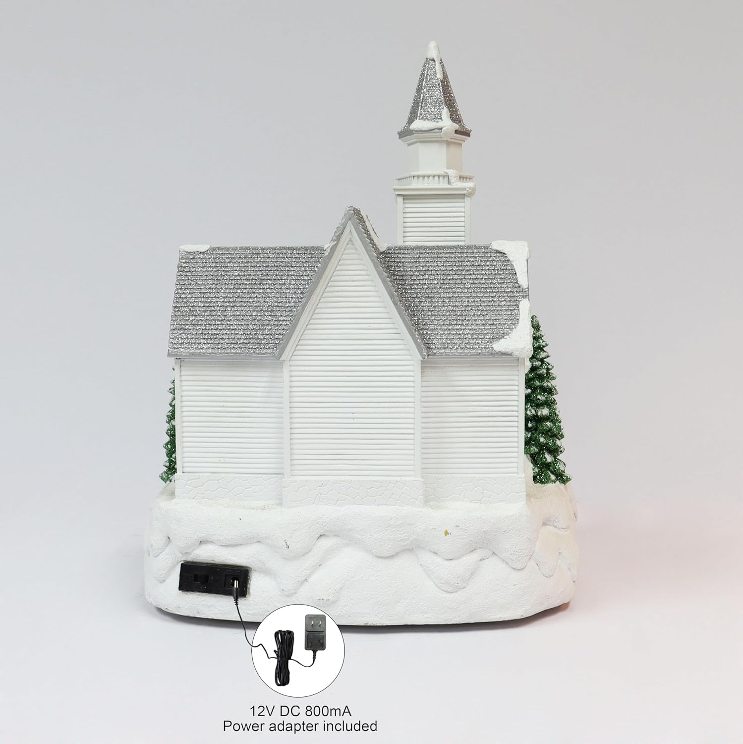 Lighted Musical Christmas Church with Animated Carolers 13.5” LED Holiday Village Building Plays 8 Classic Christmas Songs