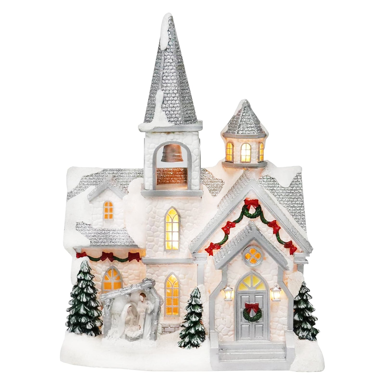 Lighted Musical Church 11.7” Christmas Village House