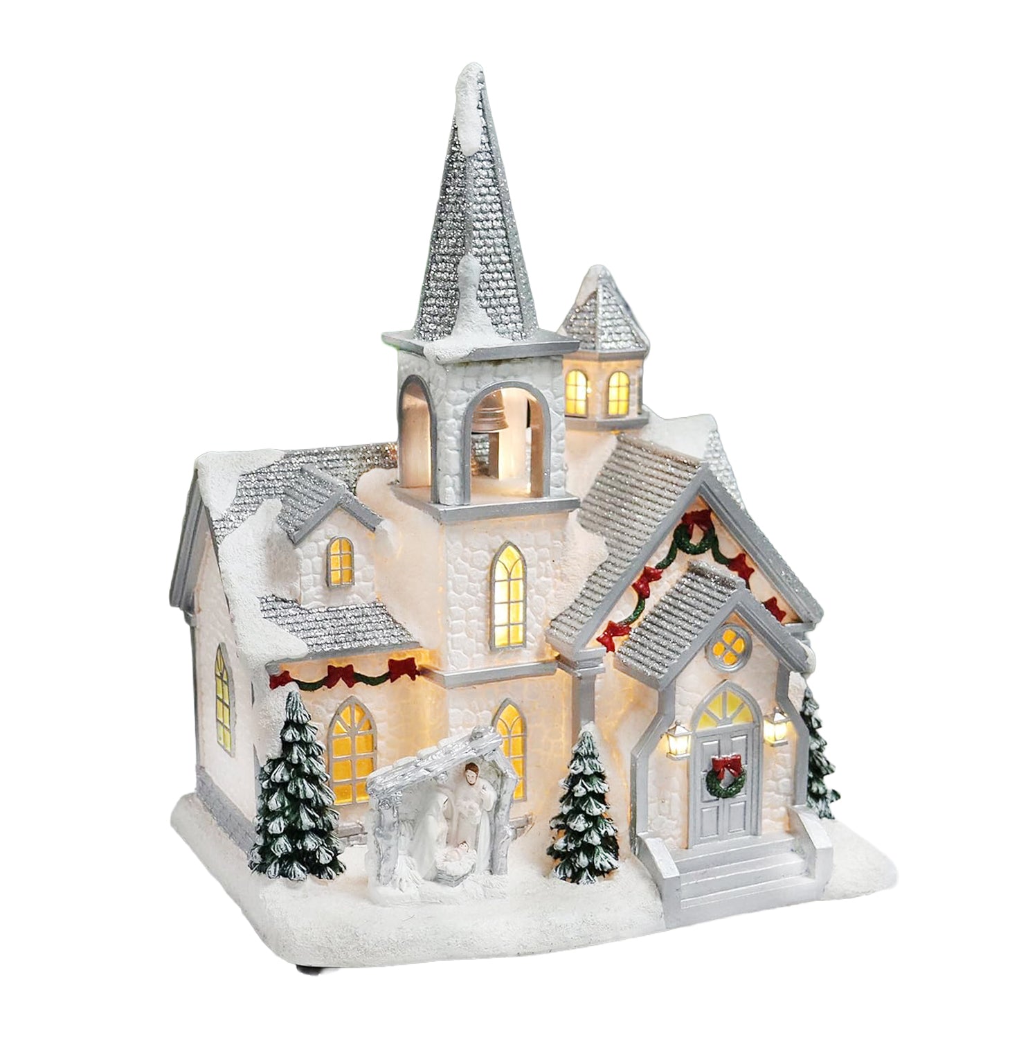 Lighted Musical Church 11.7” Christmas Village House
