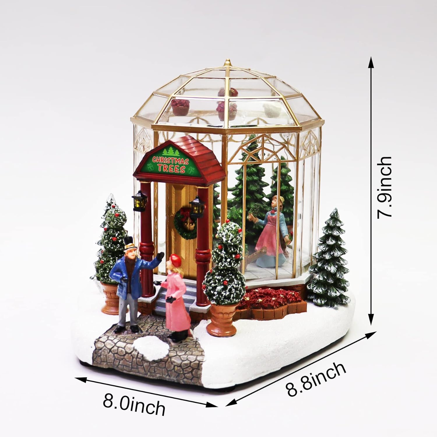 Christmas Village Lighted Tree Shop LED Musical Holiday Building