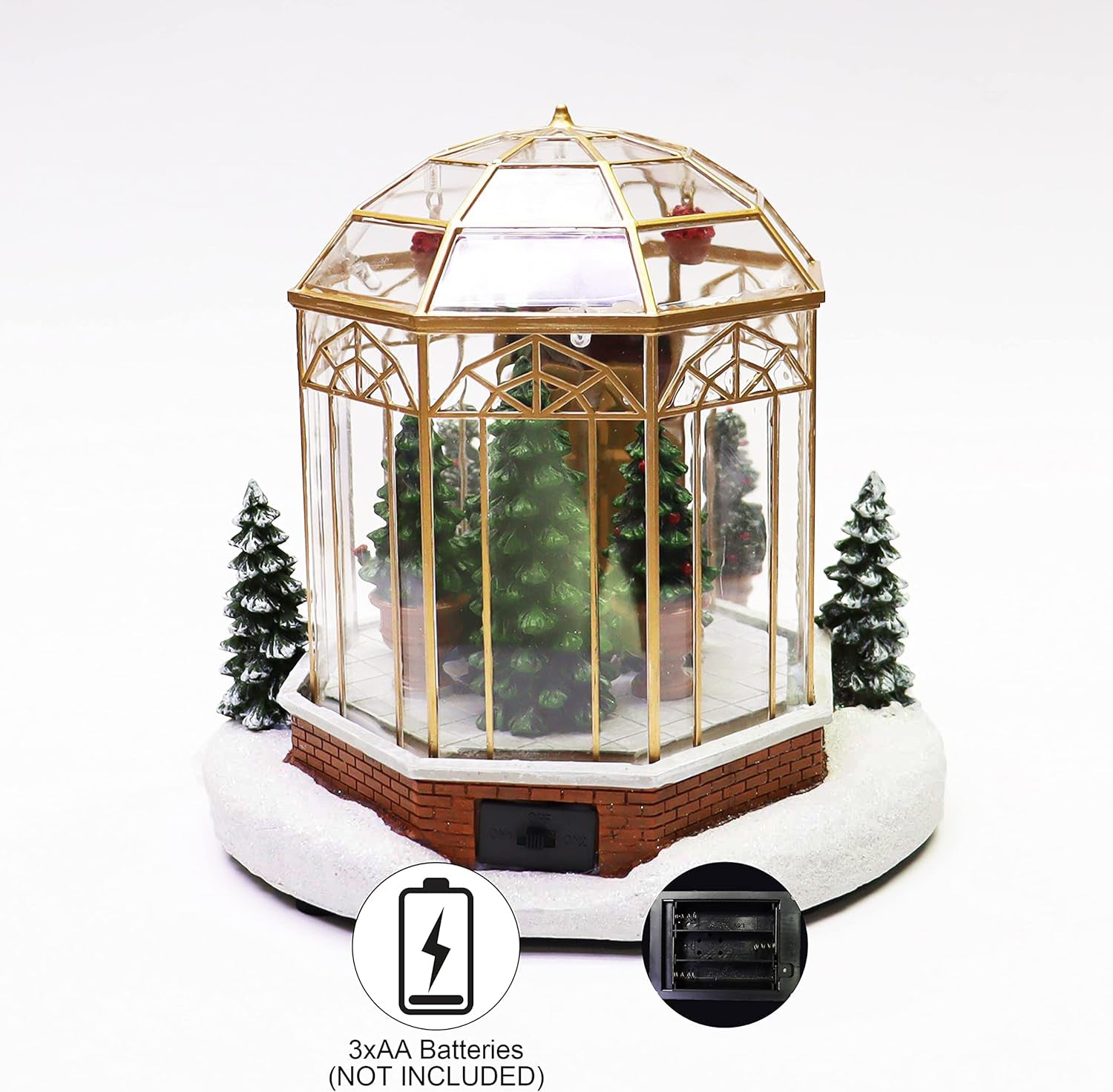Christmas Village Lighted Tree Shop LED Musical Holiday Building
