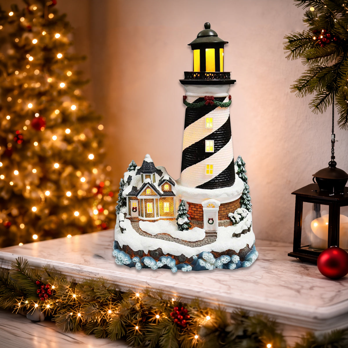 Lighthouse LED Lights, Adapter Included Christmas Village